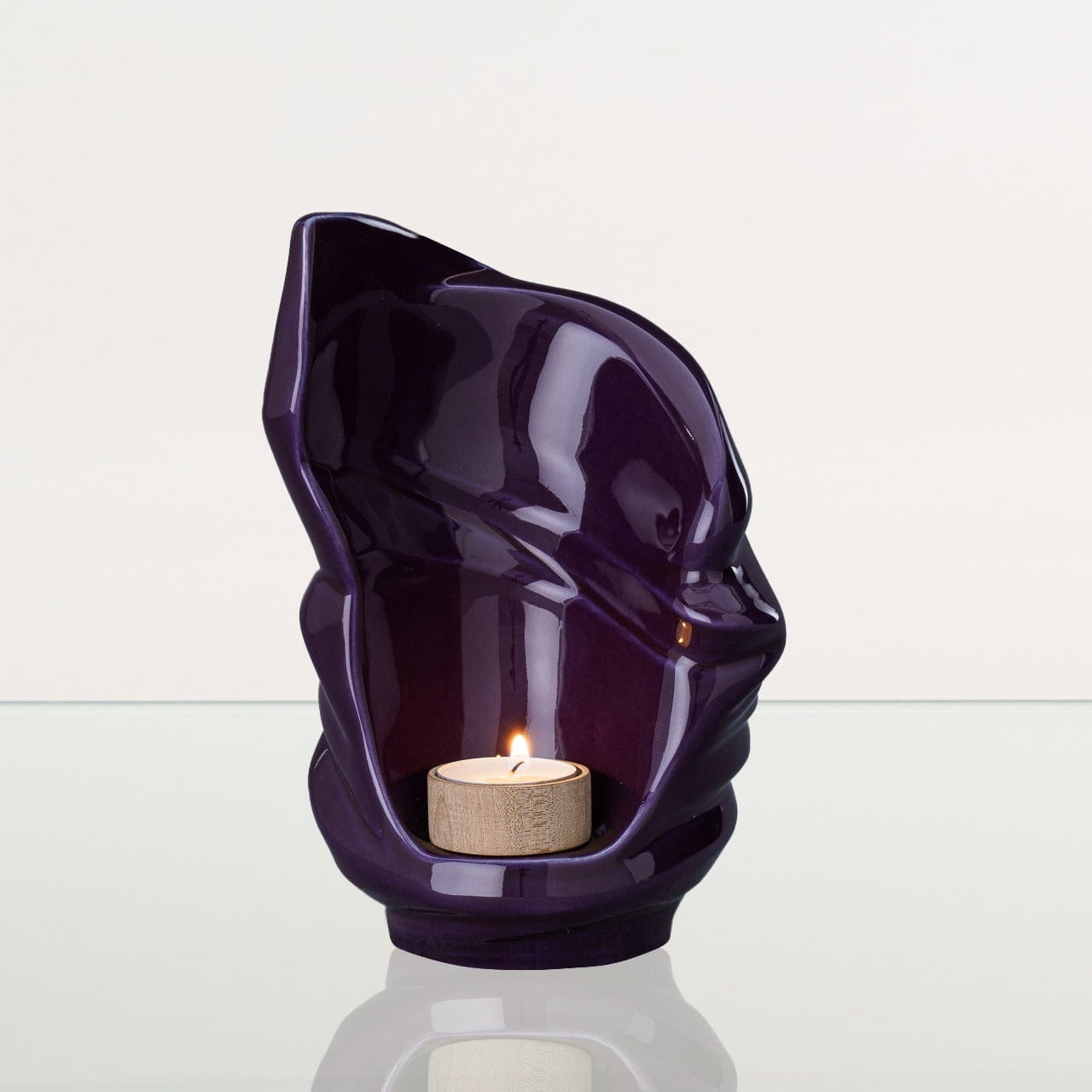 Handmade Cremation Keepsake Urn "Light" - Small Urn | Violet | Ceramic - Pulvis Art Urns