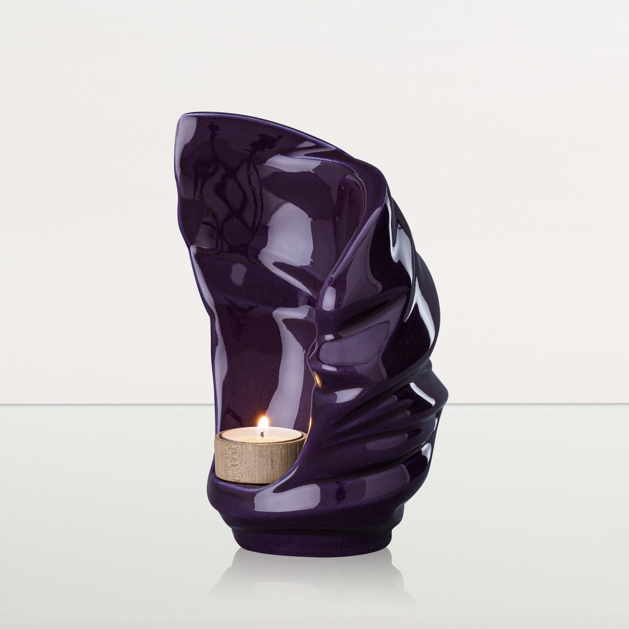 Handmade Cremation Keepsake Urn "Light" - Small Urn | Violet | Ceramic - Pulvis Art Urns