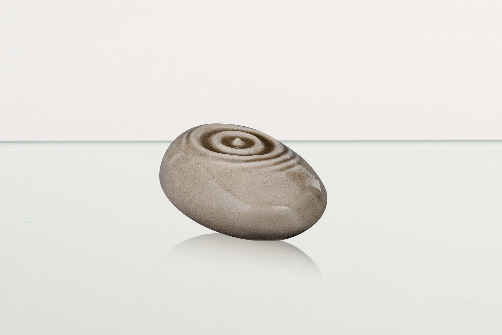 Handmade Cremation Keepsake Urn "Resonance" - Small Urn | Beige Grey | Ceramic - Pulvis Art Urns