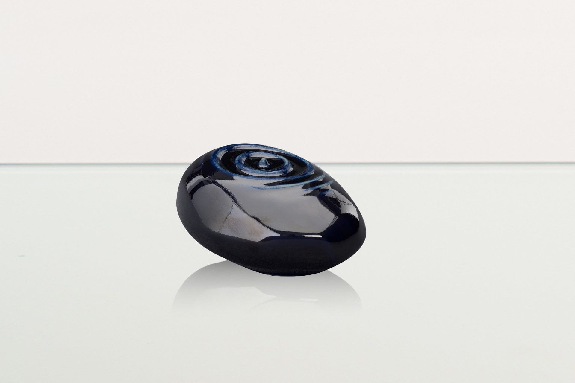 Handmade Cremation Keepsake Urn "Resonance" - Small Urn | Cobalt Metallic | Ceramic - Pulvis Art Urns