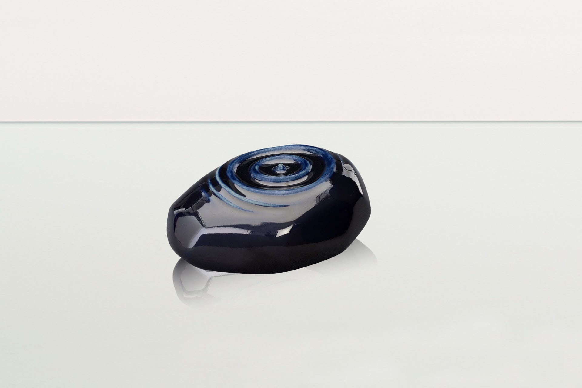 Handmade Cremation Keepsake Urn "Resonance" - Small Urn | Cobalt Metallic | Ceramic - Pulvis Art Urns