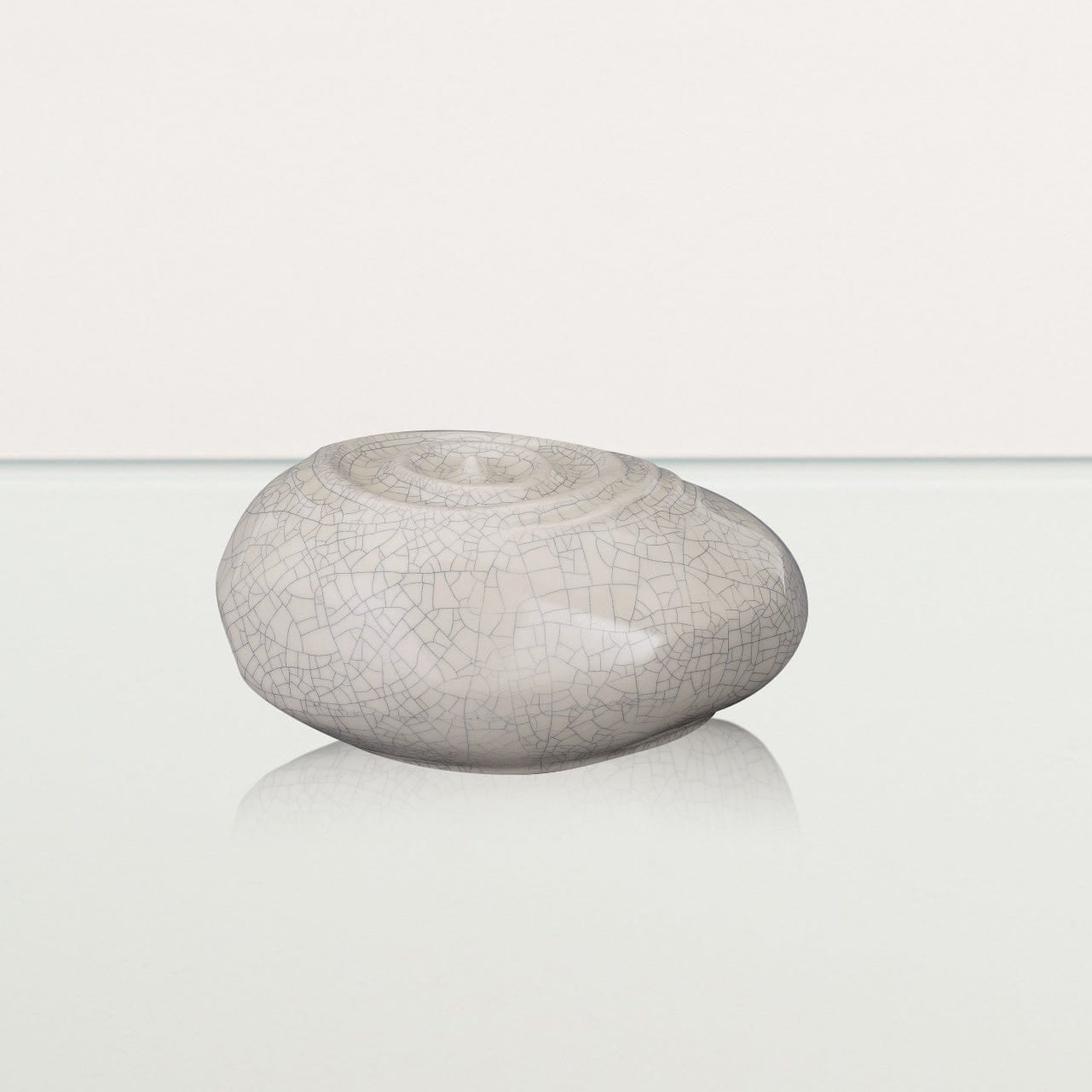 Handmade Cremation Keepsake Urn "Resonance" - Small Urn | Craquelure | Ceramic - Pulvis Art Urns