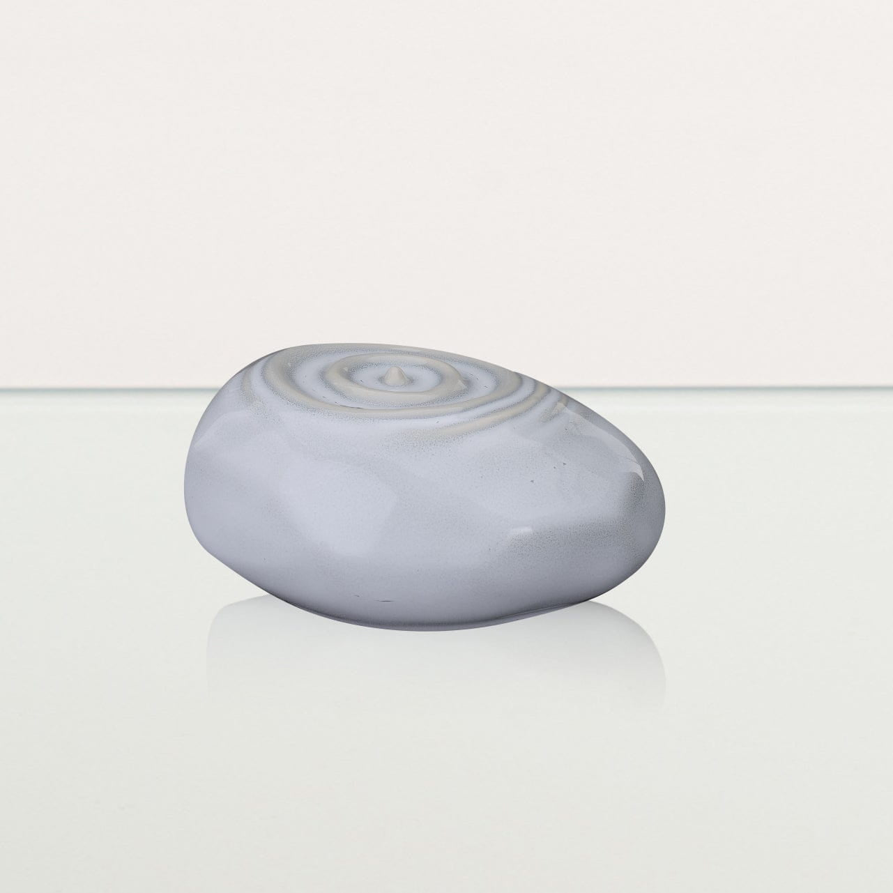 Handmade Cremation Keepsake Urn "Resonance" - Small Urn | Grey Melange | Ceramic - Pulvis Art Urns