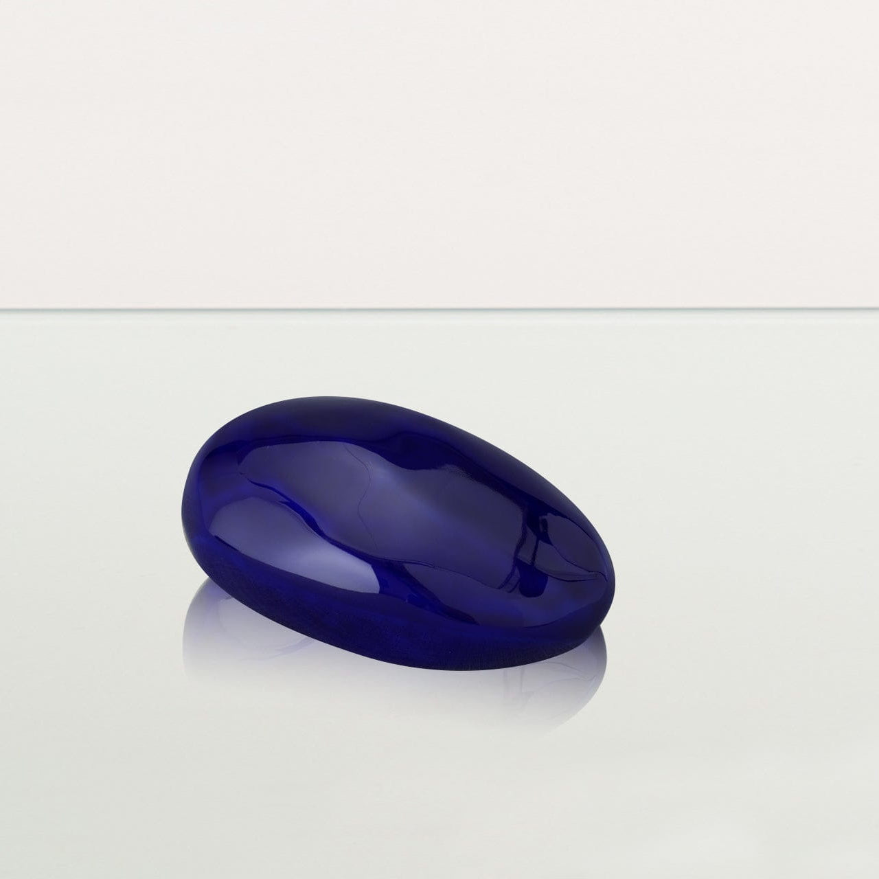 Handmade Cremation Keepsake Urn "Stone" - Small | Cobalt Metallic | Ceramic Urn - Pulvis Art Urns