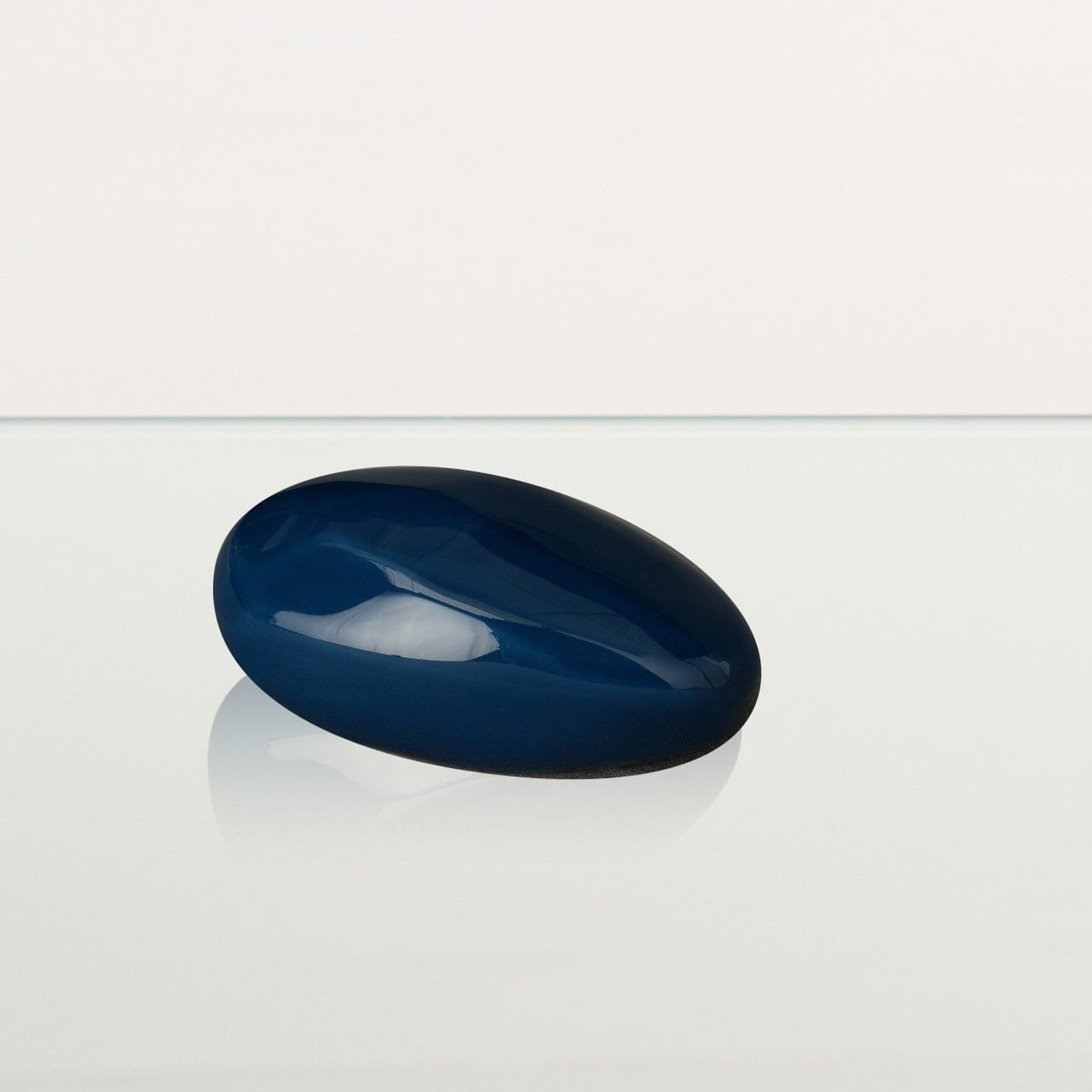 Handmade Cremation Keepsake Urn "Stone" - Small Urn | Light Cobalt | Ceramic - Pulvis Art Urns