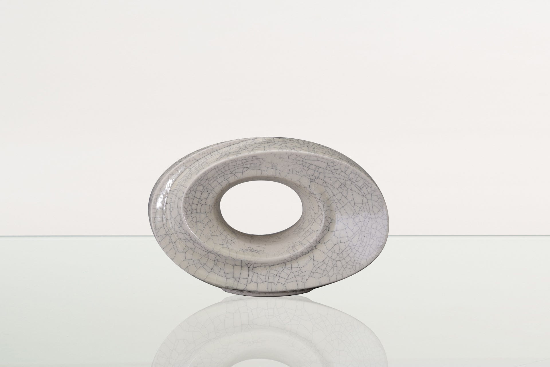 Handmade Cremation Keepsake Urn "The Passage" - Small Urn | Craquelure | Ceramic - Pulvis Art Urns