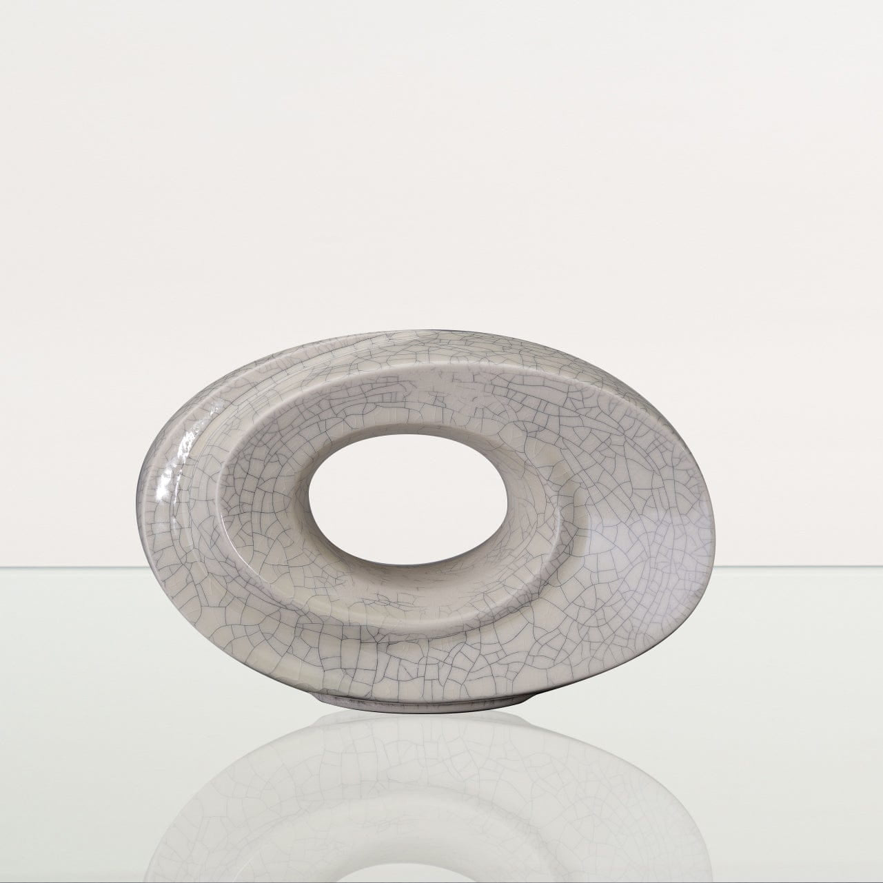 Handmade Cremation Keepsake Urn "The Passage" - Small Urn | Craquelure | Ceramic - Pulvis Art Urns