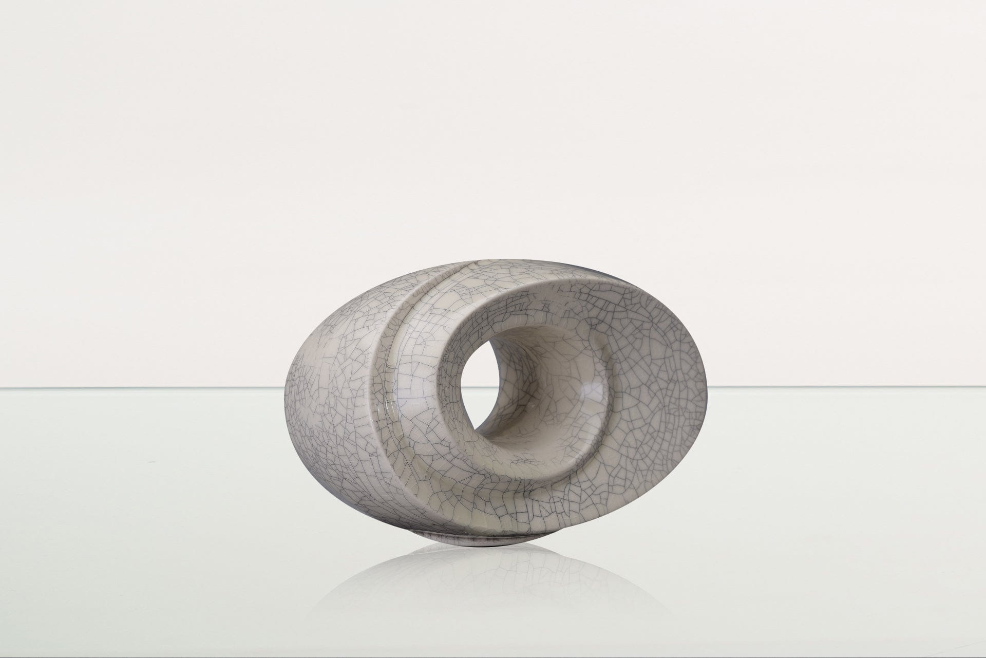 Handmade Cremation Keepsake Urn "The Passage" - Small Urn | Craquelure | Ceramic - Pulvis Art Urns