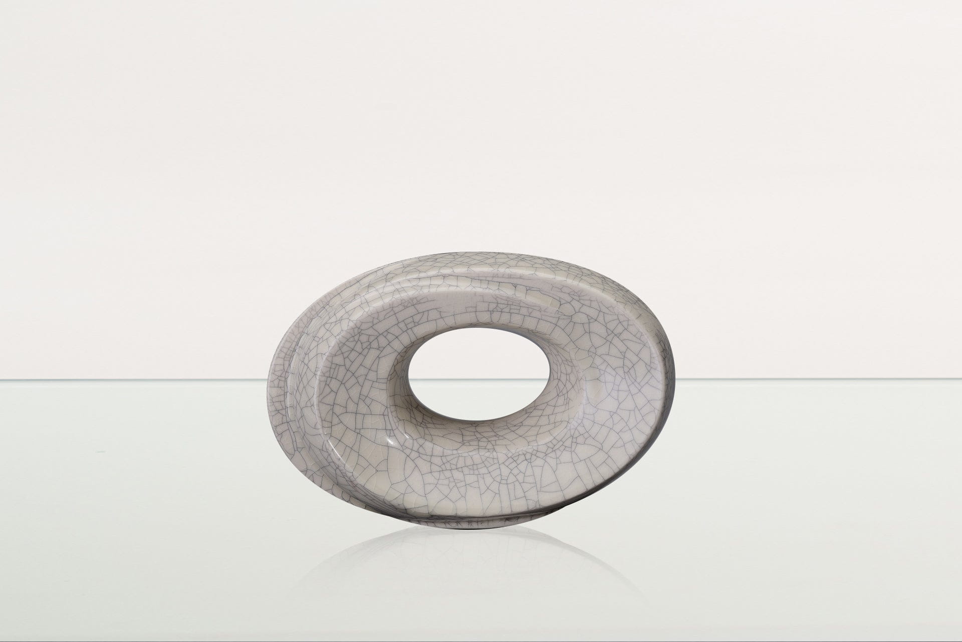 Handmade Cremation Keepsake Urn "The Passage" - Small Urn | Craquelure | Ceramic - Pulvis Art Urns