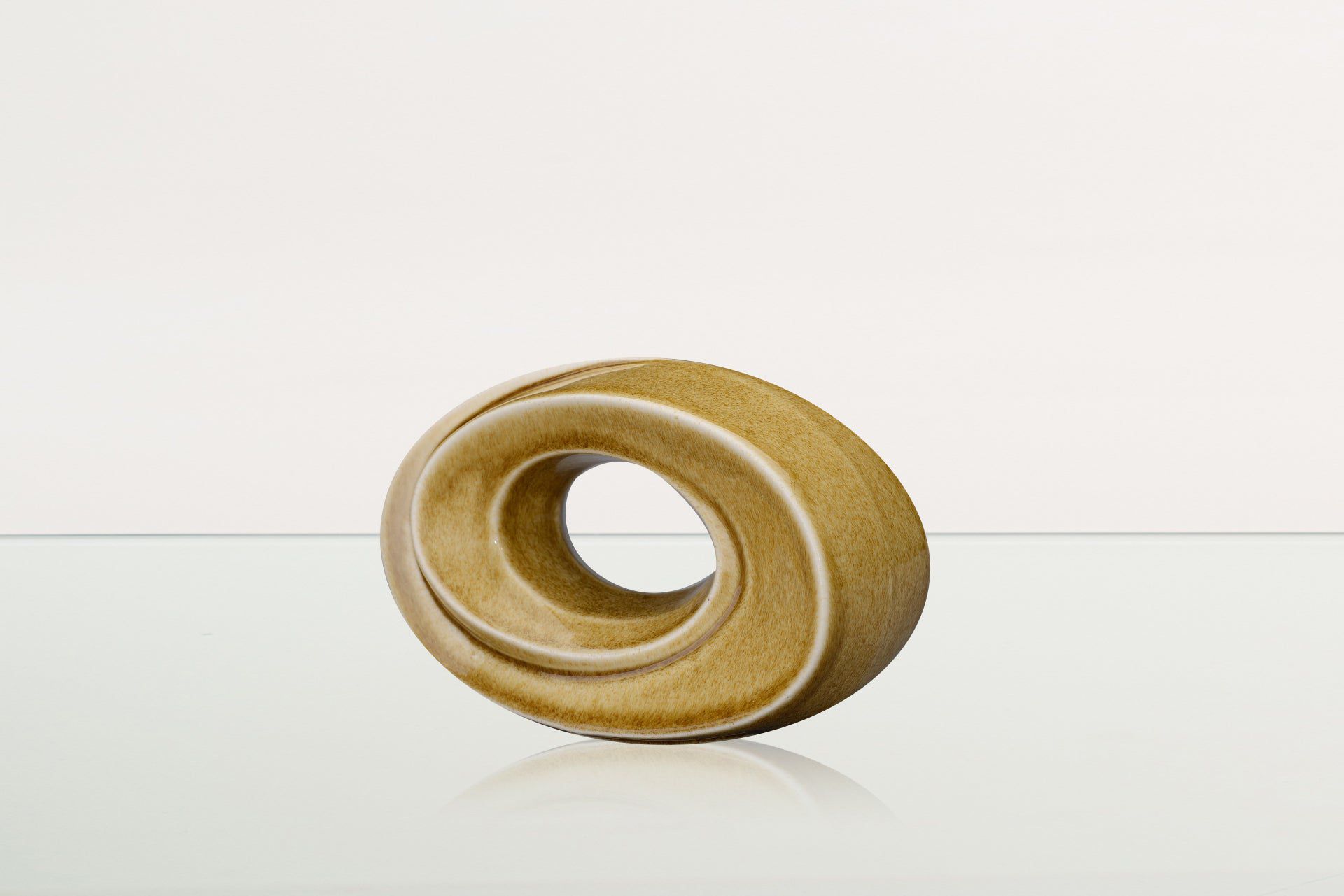 Handmade Cremation Keepsake Urn "The Passage" - Small Urn | Dark Sand | Ceramic - Pulvis Art Urns