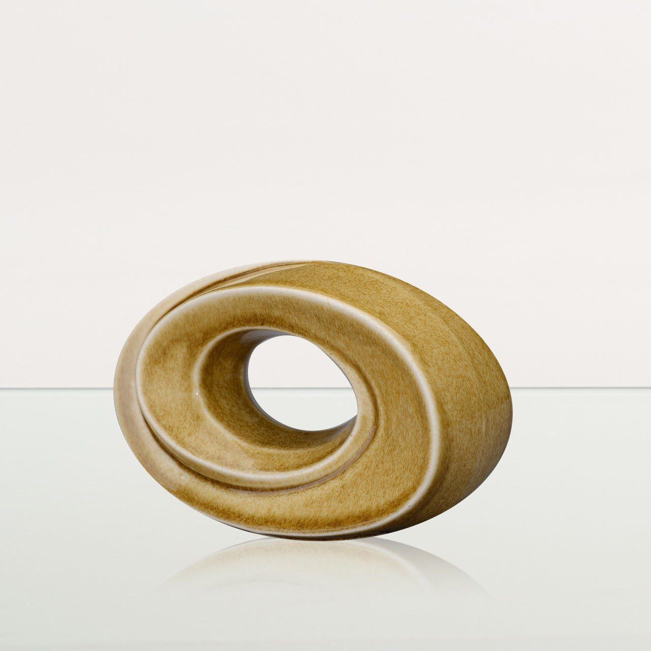 Handmade Cremation Keepsake Urn "The Passage" - Small Urn | Dark Sand | Ceramic - Pulvis Art Urns