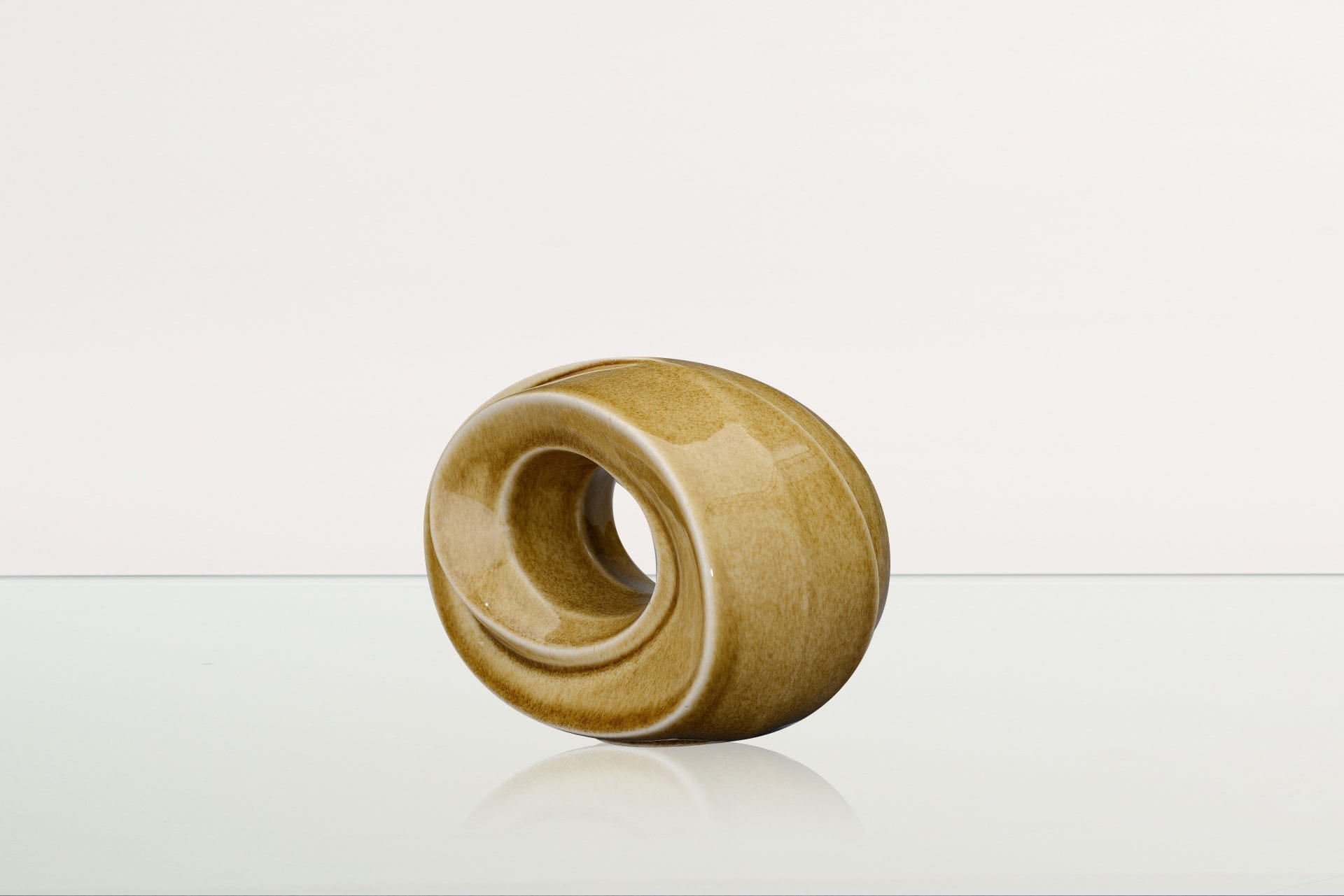 Handmade Cremation Keepsake Urn "The Passage" - Small Urn | Dark Sand | Ceramic - Pulvis Art Urns