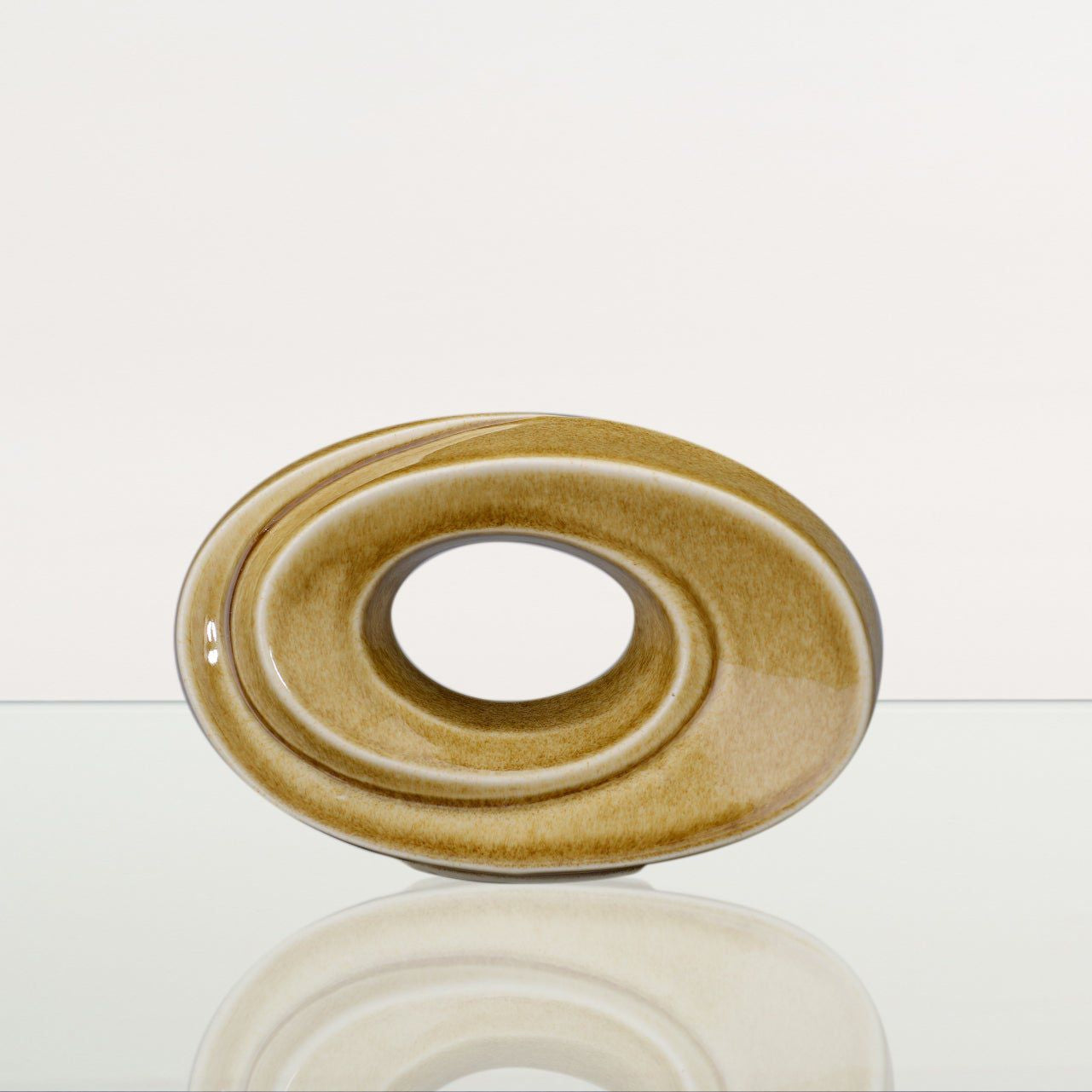 Handmade Cremation Keepsake Urn "The Passage" - Small Urn | Dark Sand | Ceramic - Pulvis Art Urns