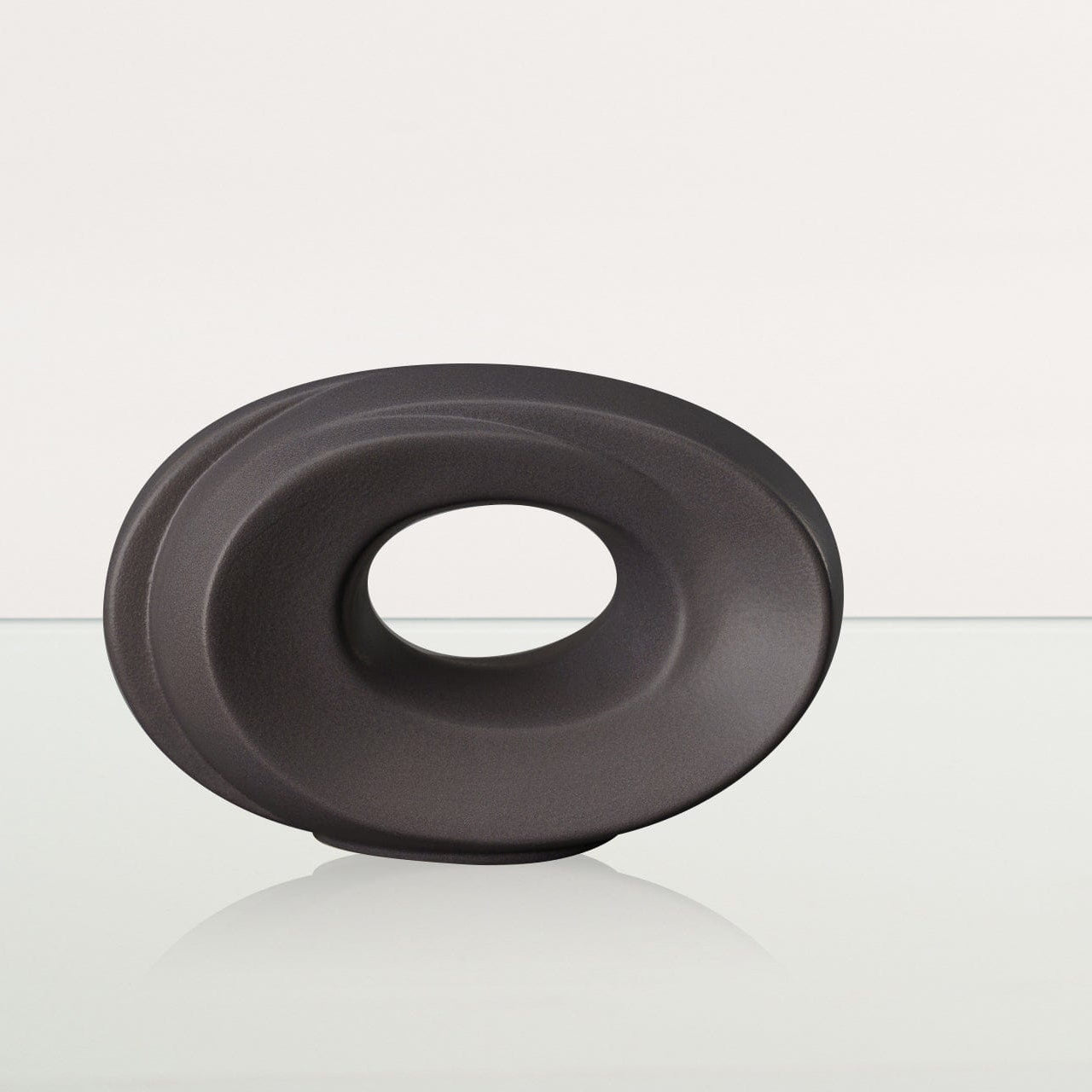 Handmade Cremation Keepsake Urn "The Passage" - Small Urn | Gray Matte | Ceramic - Pulvis Art Urns