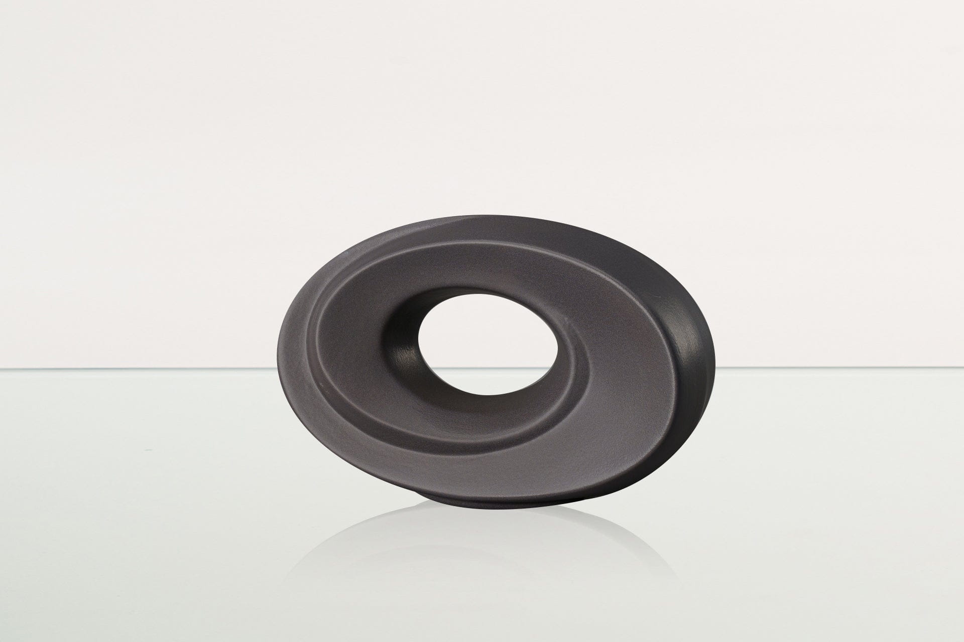 Handmade Cremation Keepsake Urn "The Passage" - Small Urn | Gray Matte | Ceramic - Pulvis Art Urns