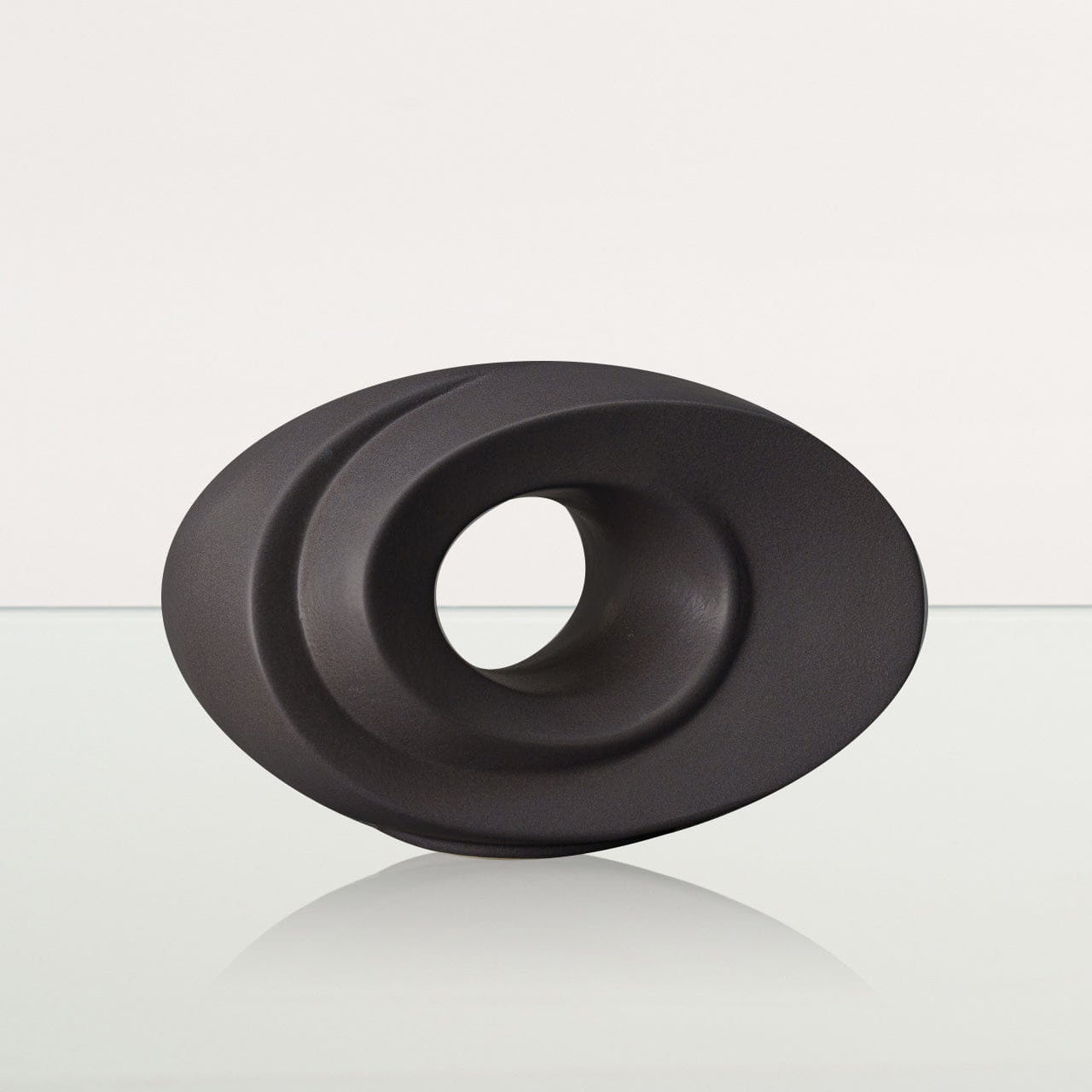 Handmade Cremation Keepsake Urn "The Passage" - Small Urn | Gray Matte | Ceramic - Pulvis Art Urns