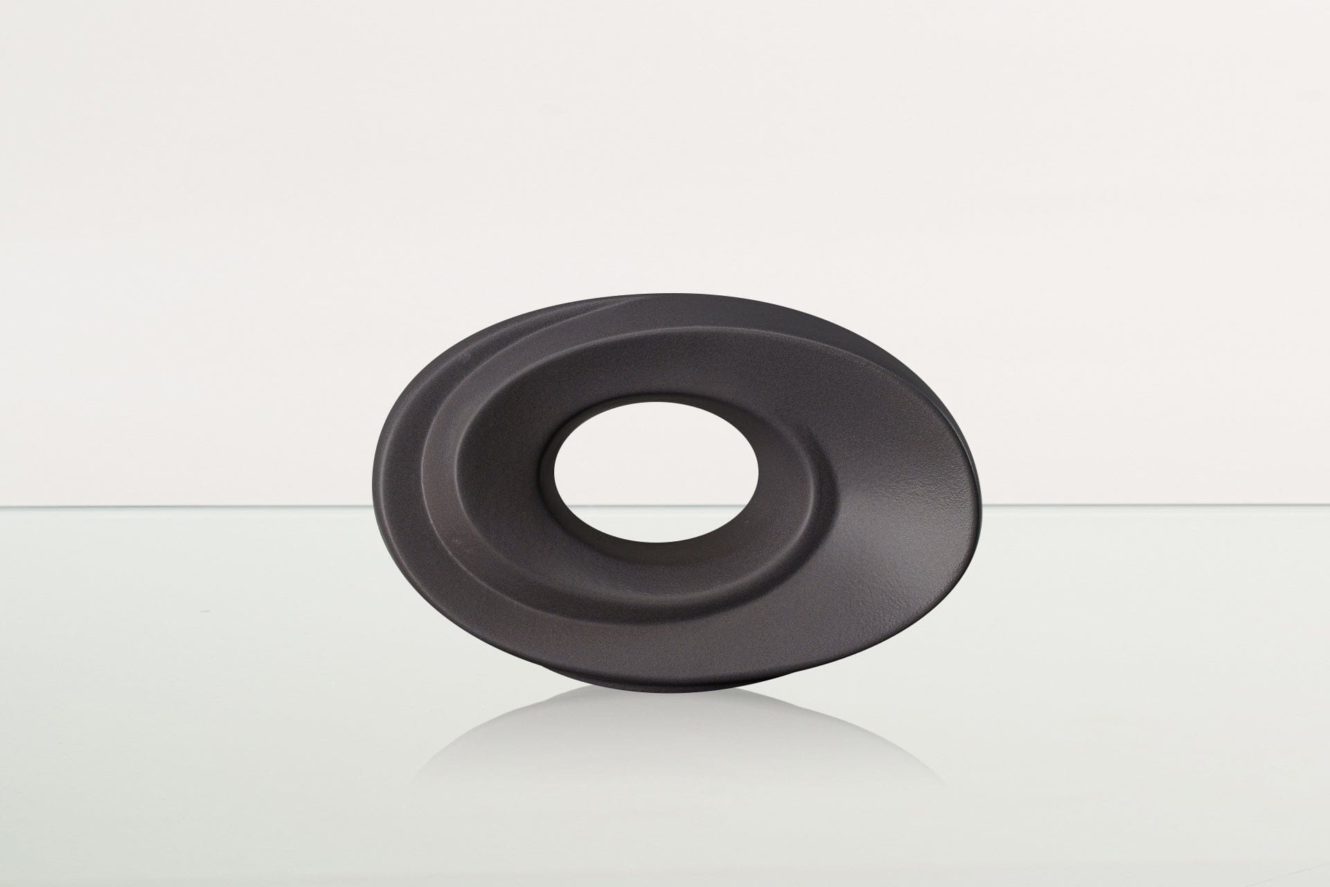 Handmade Cremation Keepsake Urn "The Passage" - Small Urn | Gray Matte | Ceramic - Pulvis Art Urns