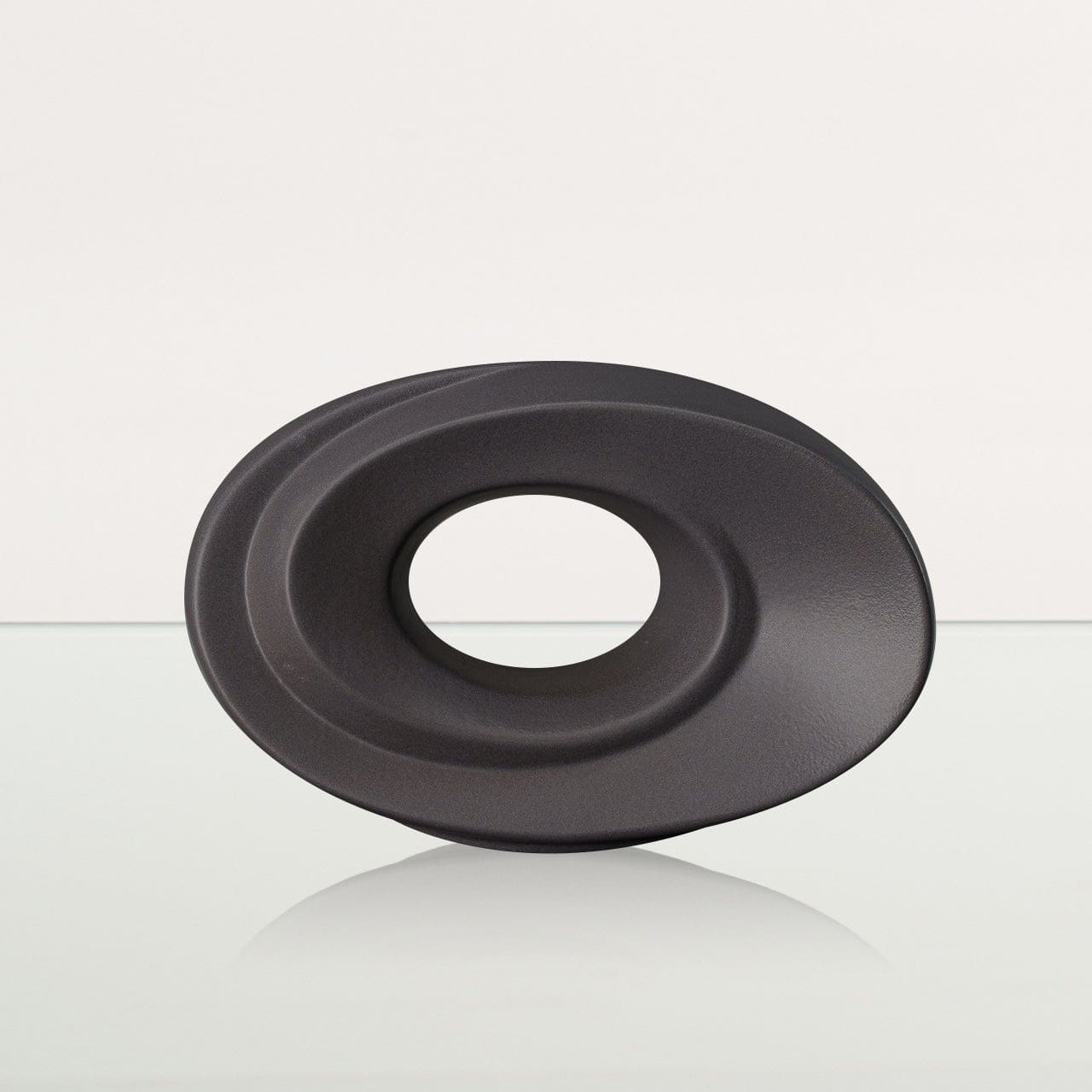 Handmade Cremation Keepsake Urn "The Passage" - Small Urn | Gray Matte | Ceramic - Pulvis Art Urns