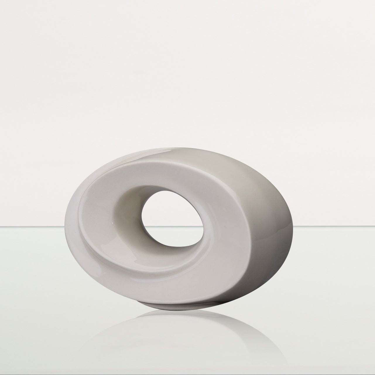 Pulvis Art Urns Keepsake Urn Handmade Cremation Keepsake Urn "The Passage" - Small Urn | Off-white | Ceramic