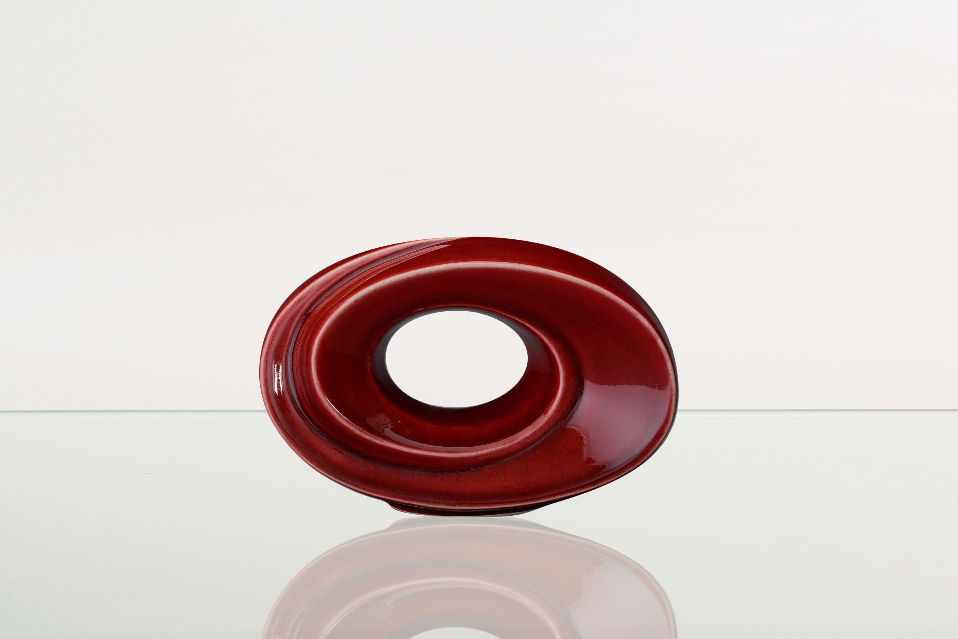 Handmade Cremation Keepsake Urn "The Passage" - Small Urn | Red | Ceramic - Pulvis Art Urns