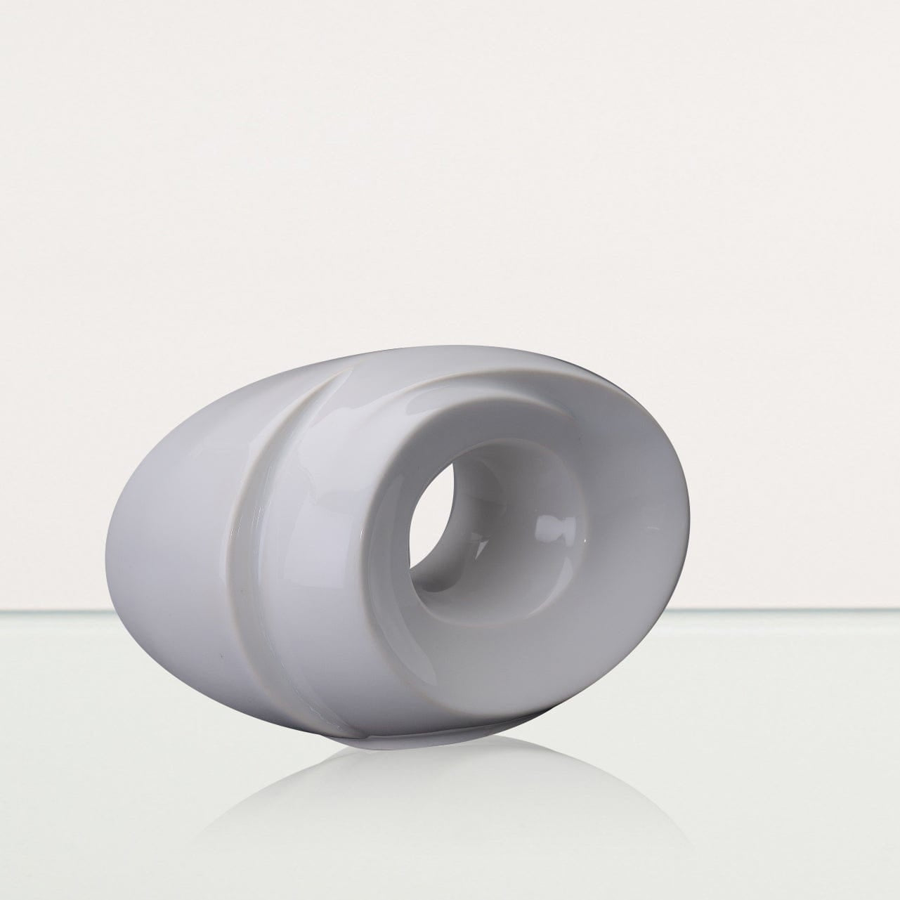 Handmade Cremation Keepsake Urn "The Passage" - Small Urn | White | Ceramic - Pulvis Art Urns