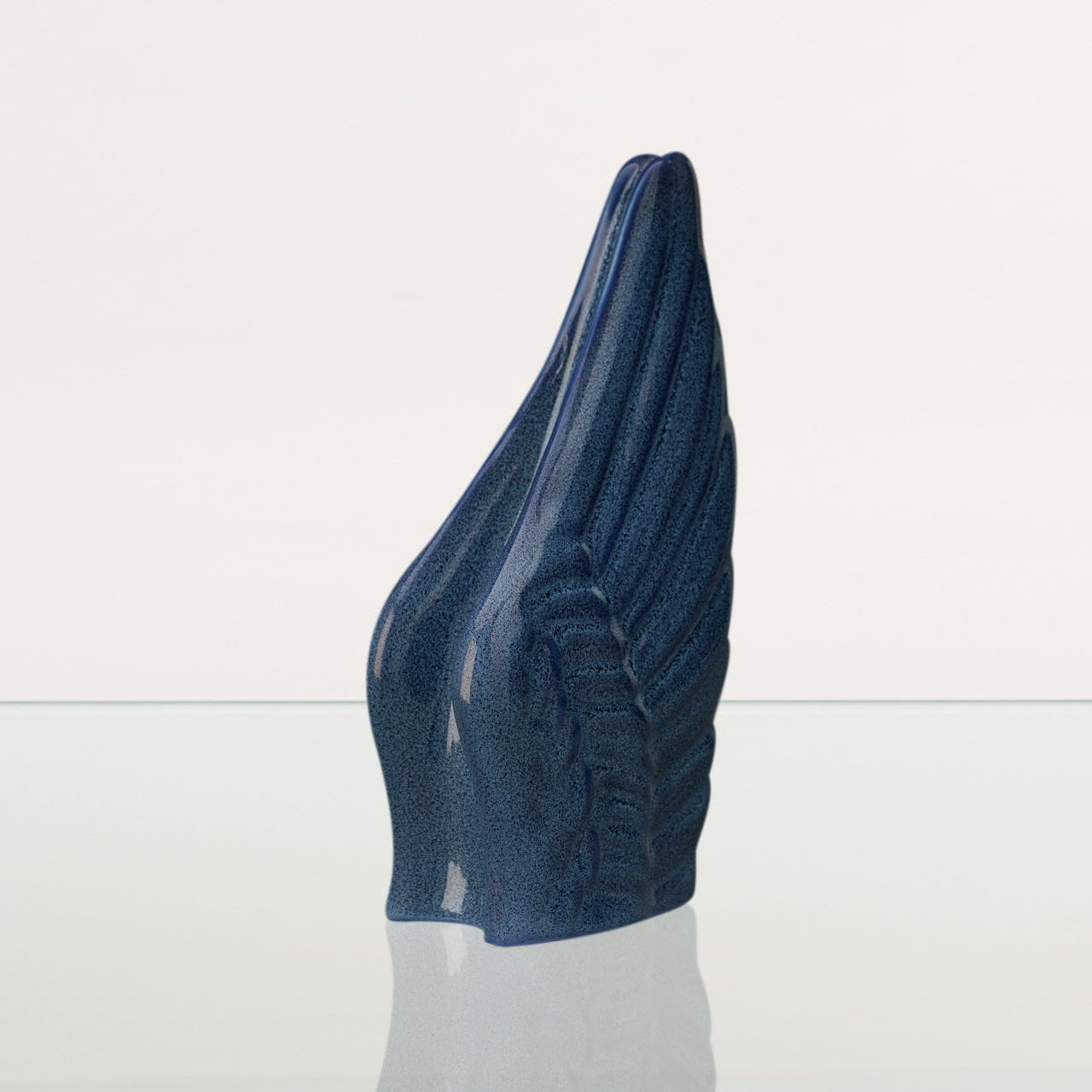 Handmade Cremation Keepsake Urn "Wings" - Small Urn | Blue Melange | Ceramic - Pulvis Art Urns