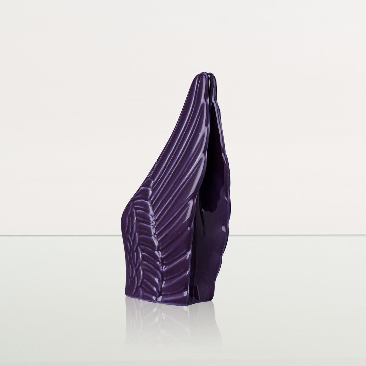 Handmade Cremation Keepsake Urn "Wings" - Small Urn | Violet | Ceramic - Pulvis Art Urns