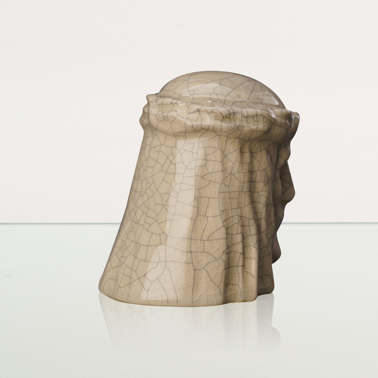 Handmade Mini Keepsake Urn "The Christ" - Craquelure | Ceramic Mini Urn - Pulvis Art Urns