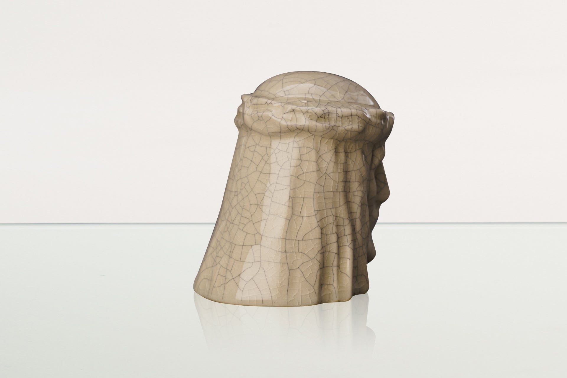 Handmade Mini Keepsake Urn "The Christ" - Craquelure | Ceramic Mini Urn - Pulvis Art Urns