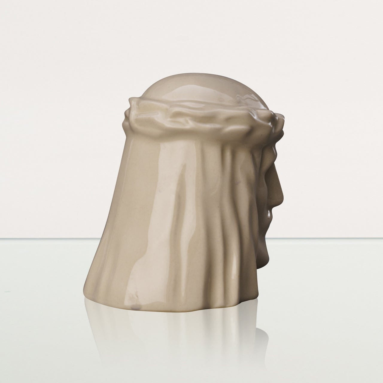 Handmade Mini Keepsake Urn "The Christ" - Off-white | Ceramic Mini Urn - Pulvis Art Urns