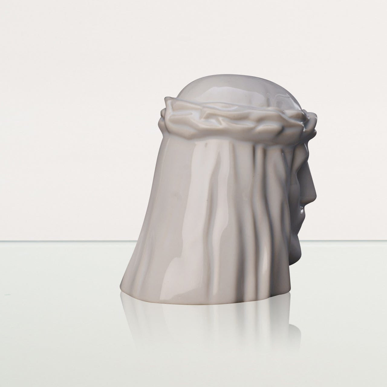 Handmade Mini Keepsake Urn "The Christ" - White | Ceramic Mini Urn - Pulvis Art Urns