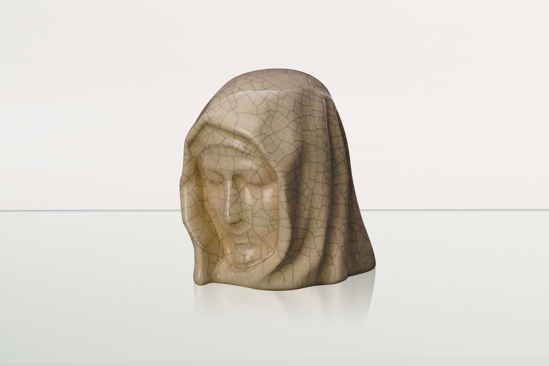 Handmade Mini Keepsake Urn "The Holy Mother" - Craquelure | Ceramic Mini Urn - Pulvis Art Urns