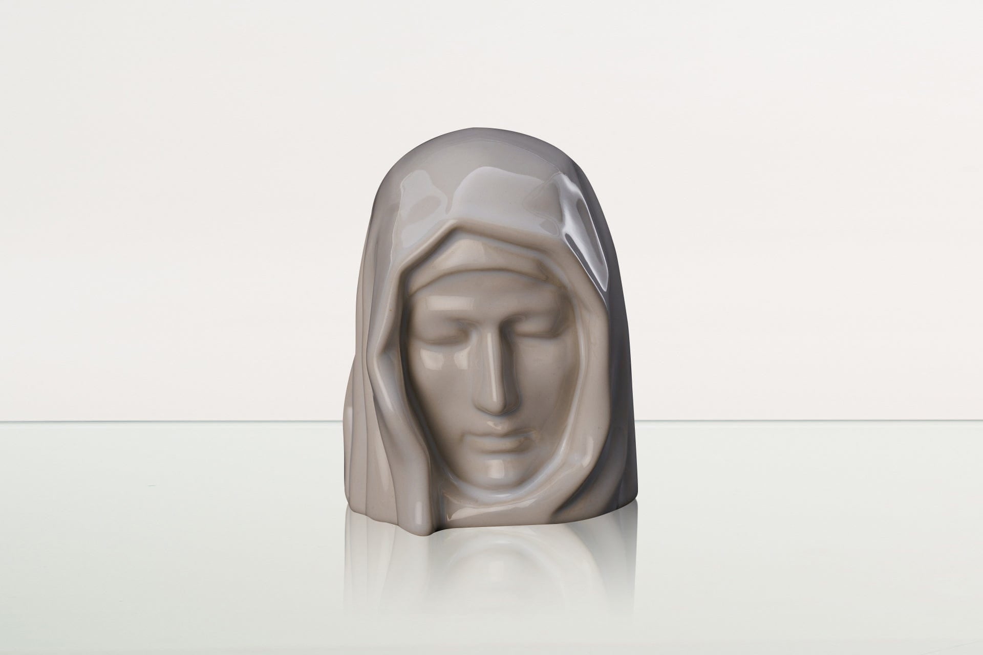 Handmade Mini Keepsake Urn "The Holy Mother" - White Mini Urn | Ceramic - Pulvis Art Urns