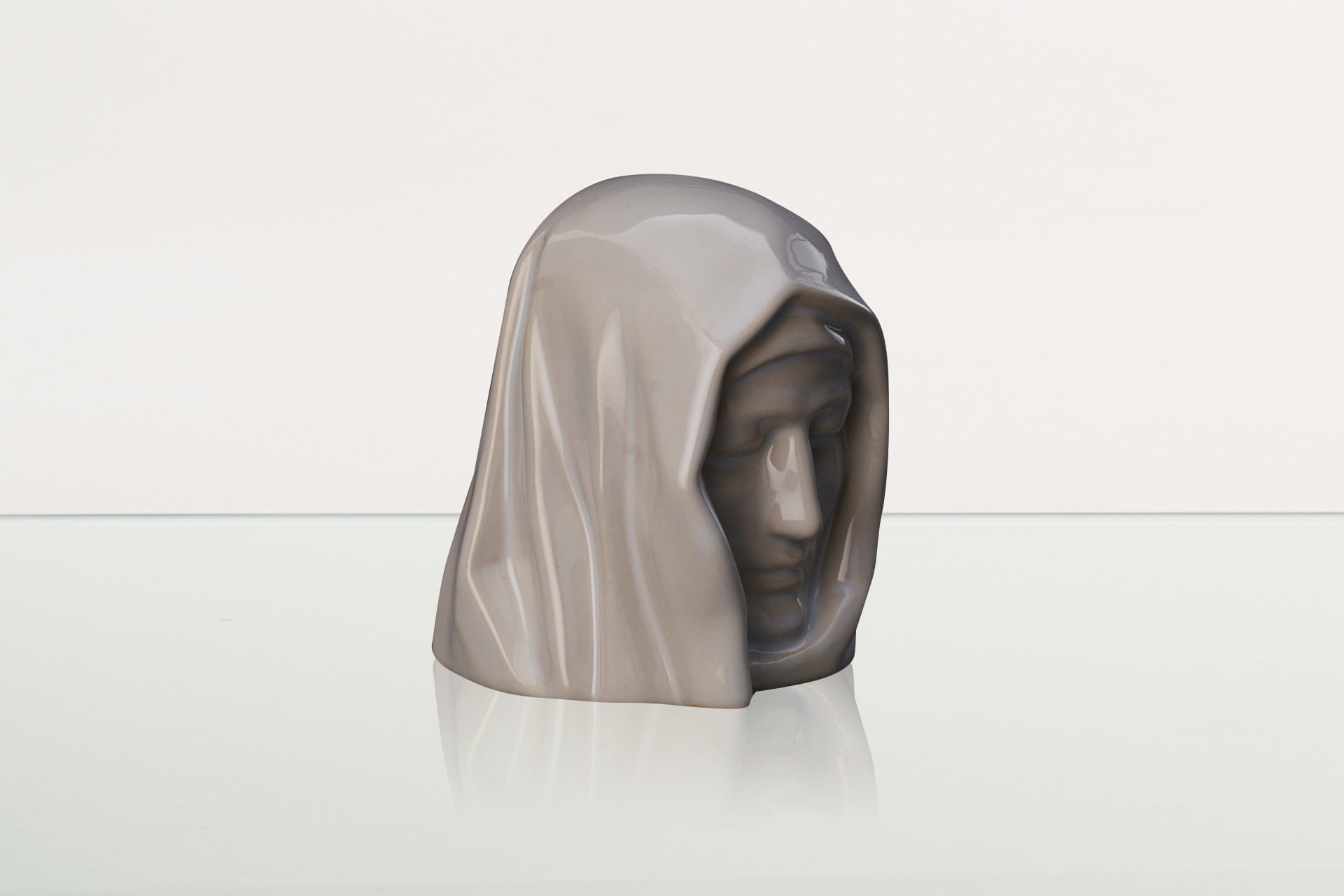 Handmade Mini Keepsake Urn "The Holy Mother" - White Mini Urn | Ceramic - Pulvis Art Urns