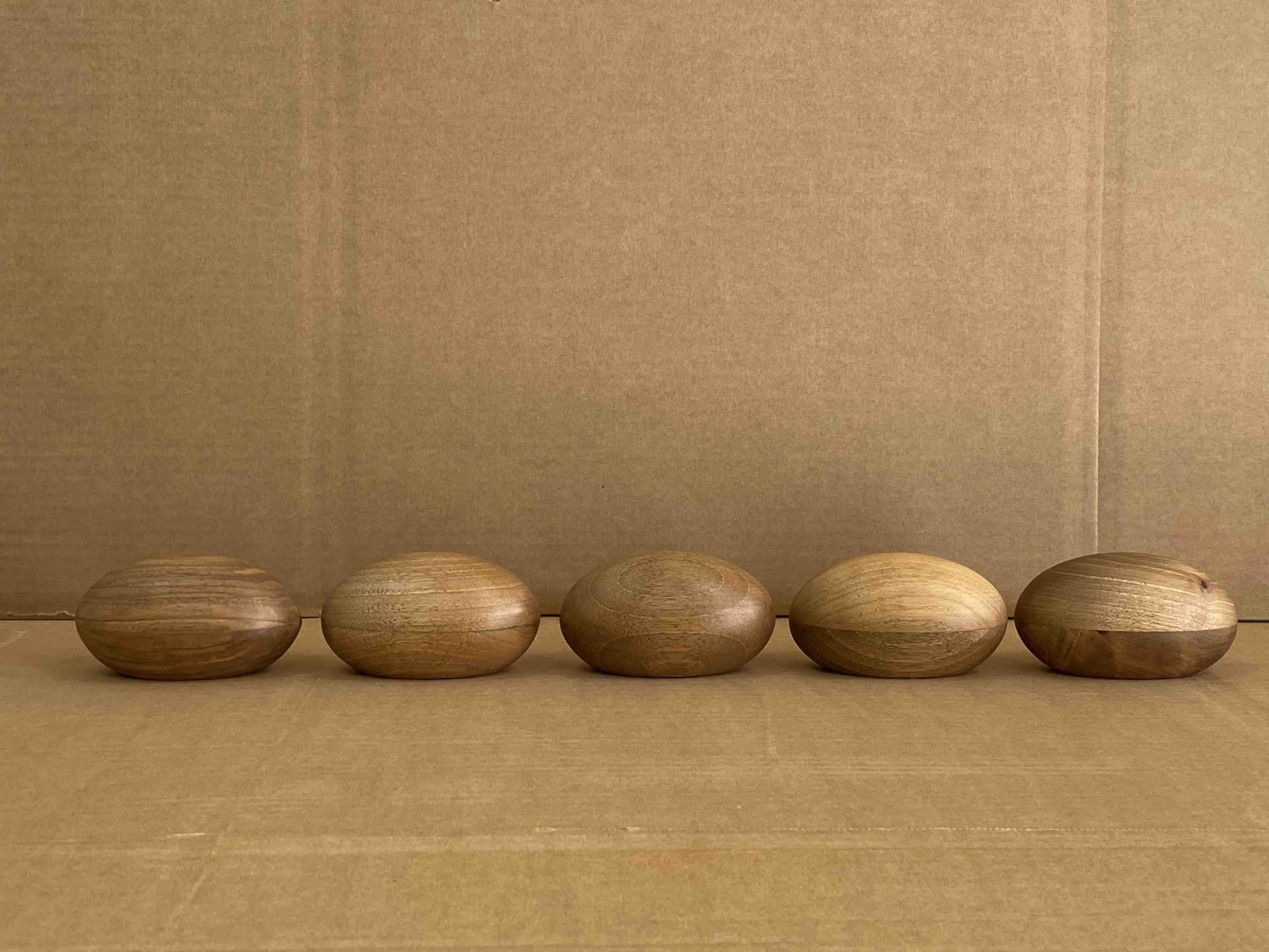 Wooden Keepsake Urn "Palm Stone" - Genuine Walnut - Pulvis Art Urns