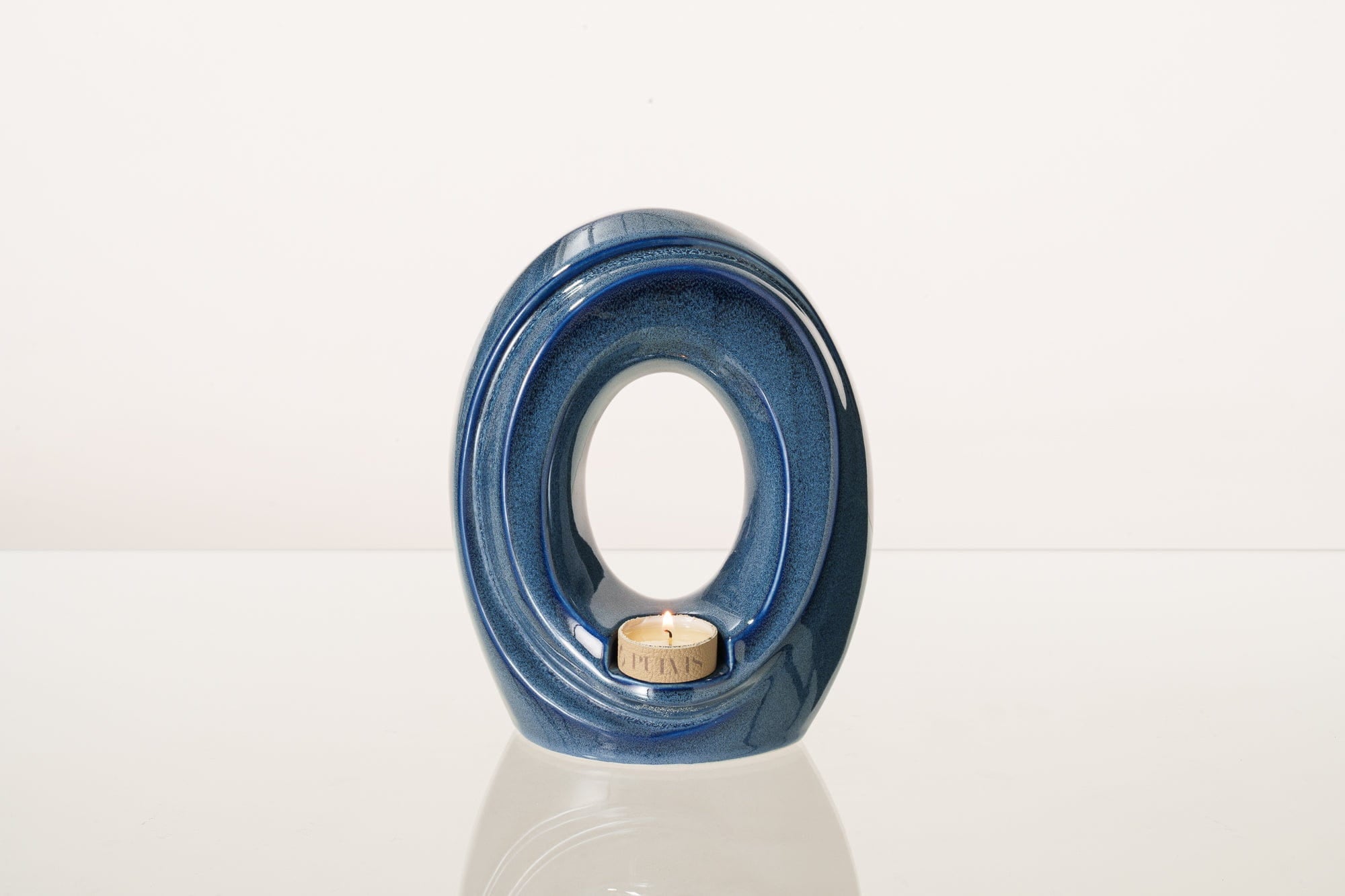 Artisan Cremation Urn for Ashes "The Passage" - Medium Urn | Blue Melange | Ceramic - Pulvis Art Urns