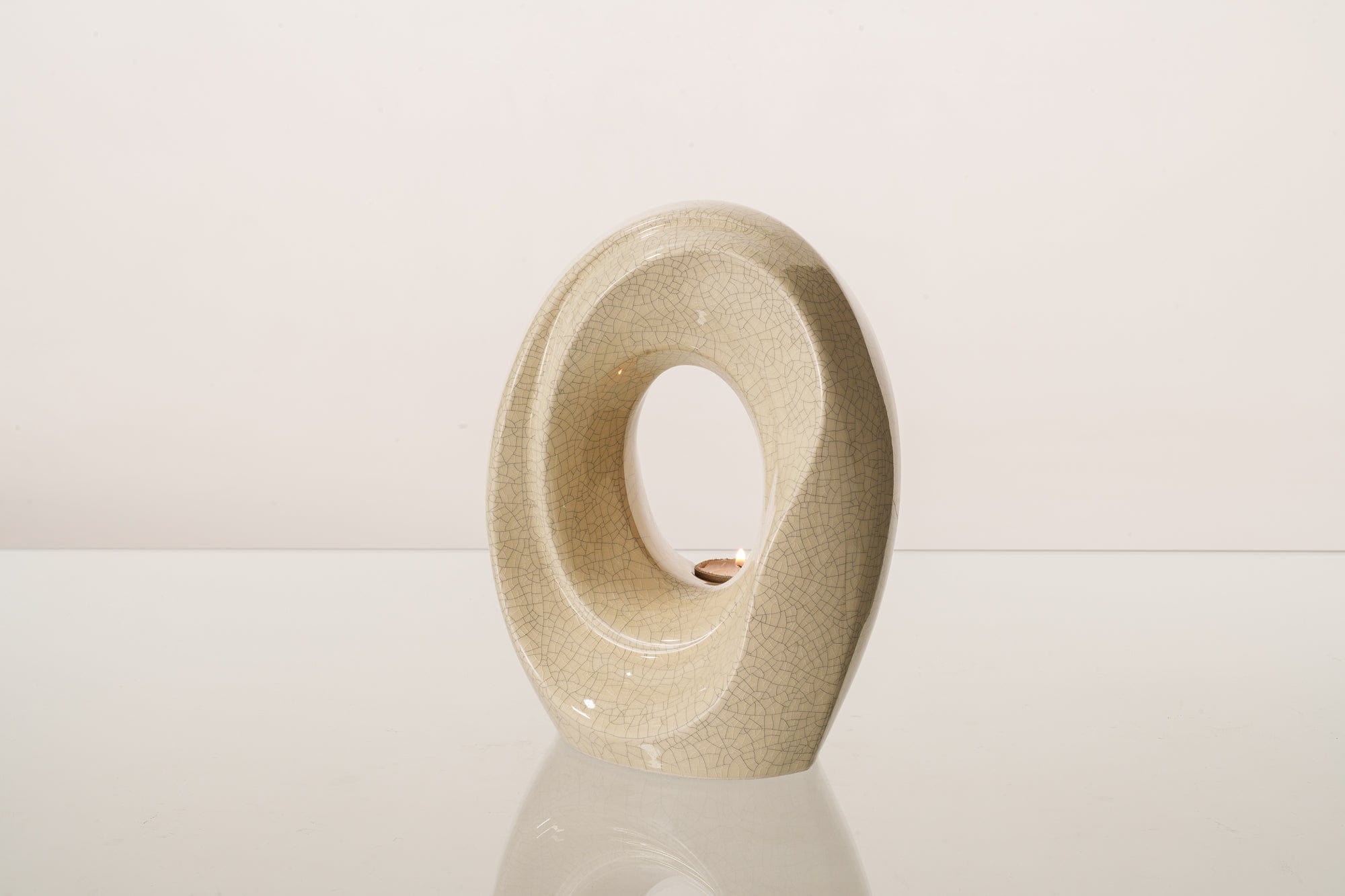 Artisan Cremation Urn for Ashes "The Passage" - Medium Urn | Craquelure | Ceramic - Pulvis Art Urns