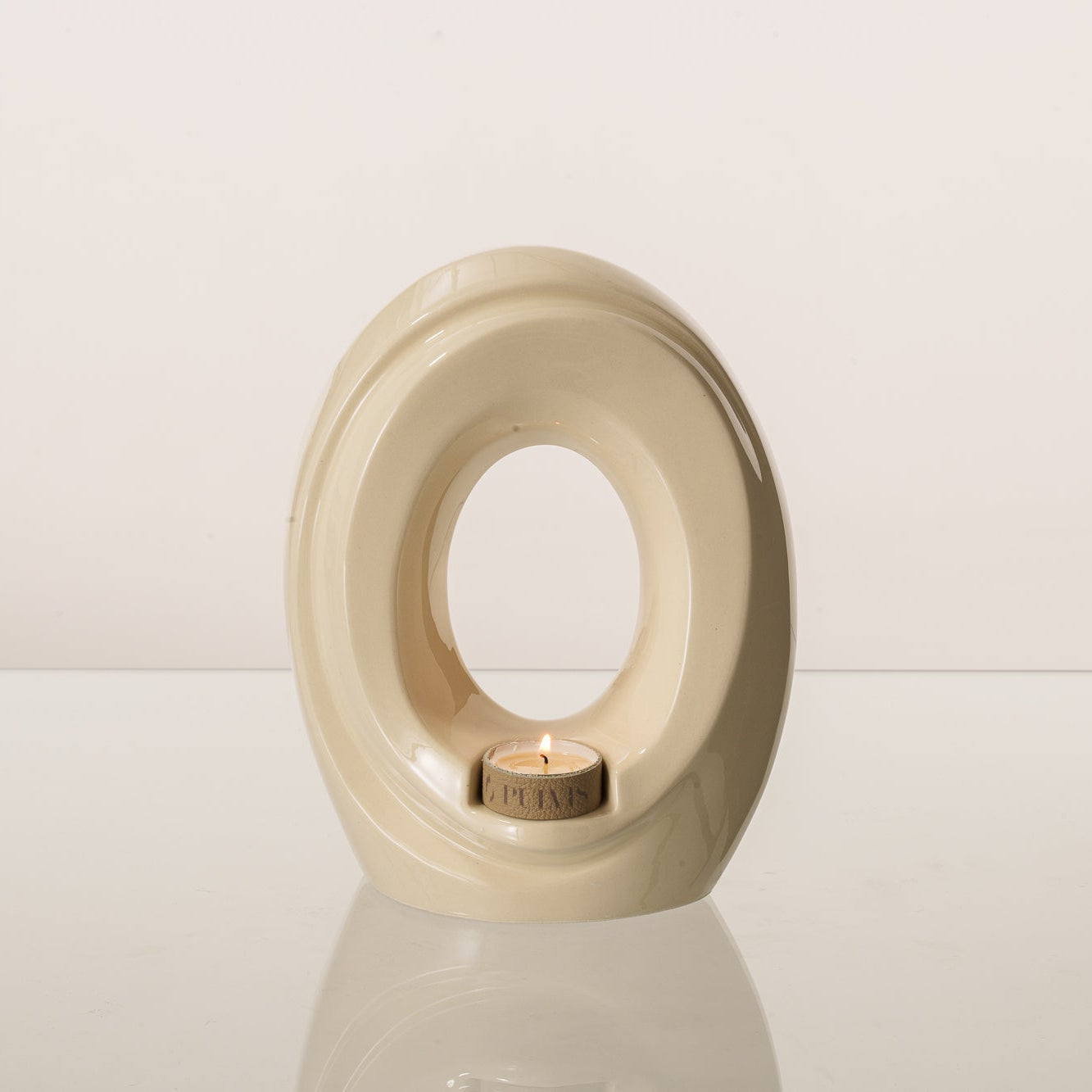 Artisan Cremation Urn for Ashes "The Passage" - Medium Urn | Off-White | Ceramic - Pulvis Art Urns