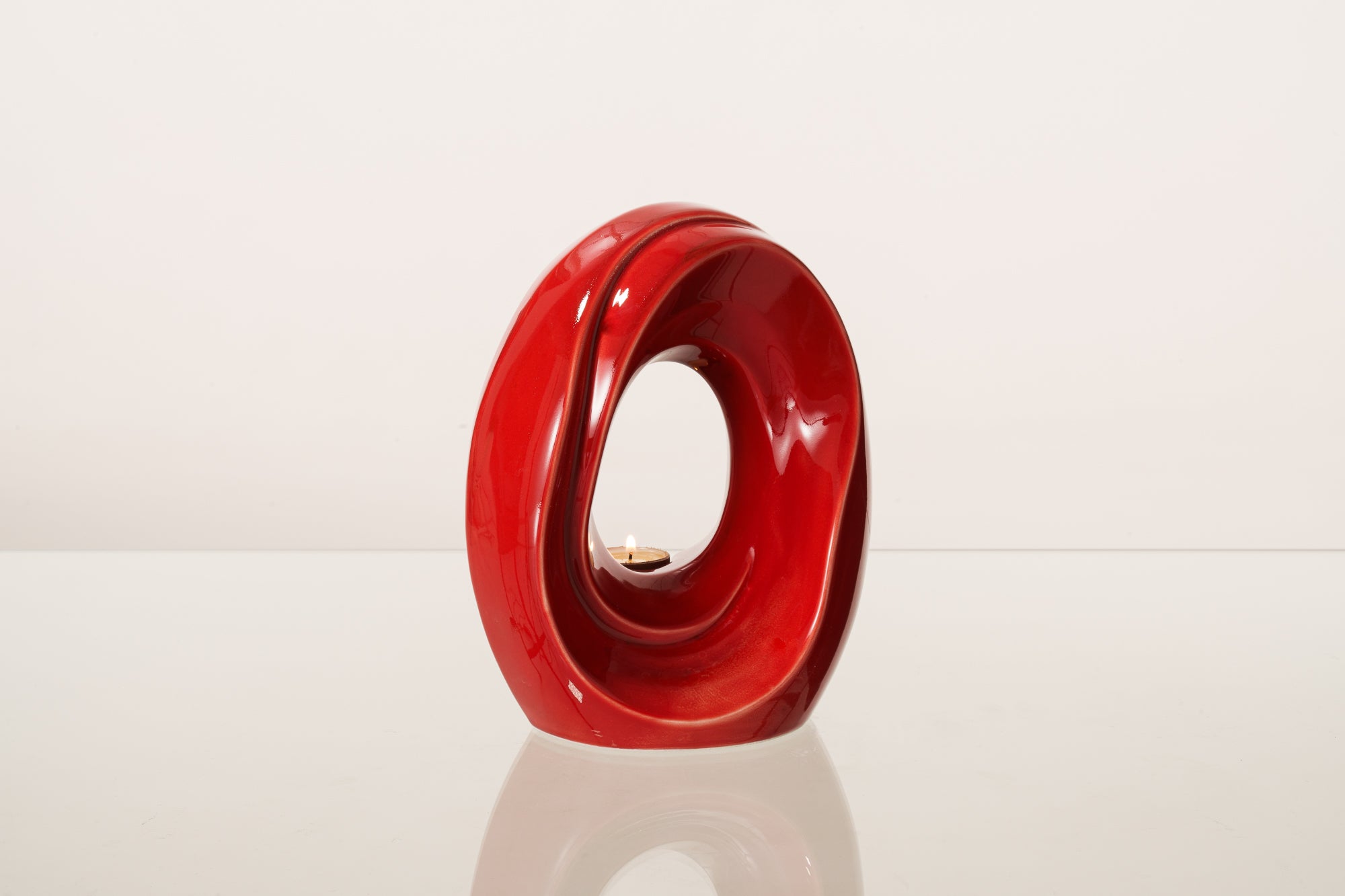 Artisan Cremation Urn for Ashes "The Passage" - Medium Urn | Red | Ceramic - Pulvis Art Urns