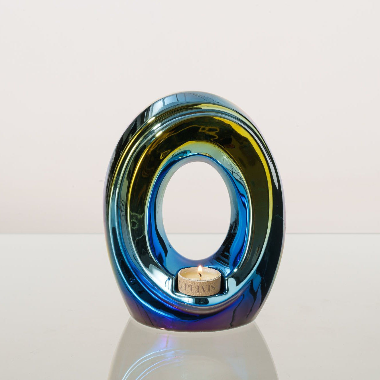 Artisan Cremation Urn for Ashes "The Passage" - Medium Urn | Shiny Yellow | Ceramic - Pulvis Art Urns