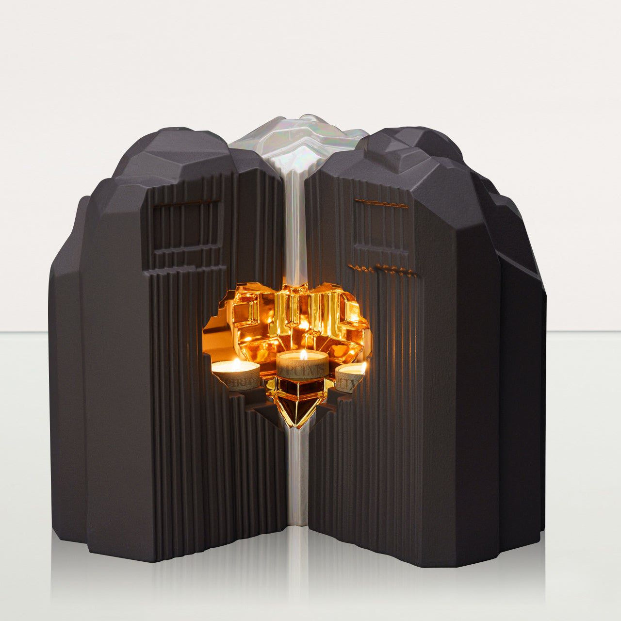 Handmade Companion Urn for Ashes "Heart" - Large | Ceramic Double Urn - Pulvis Art Urns