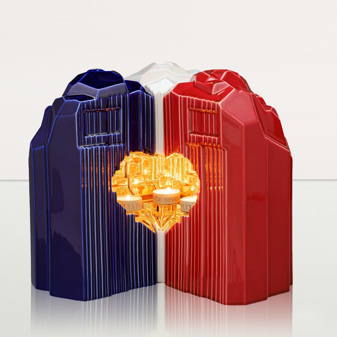 Handmade Companion Urn for Ashes "Heart" - Large | Ceramic Double Urn - Pulvis Art Urns