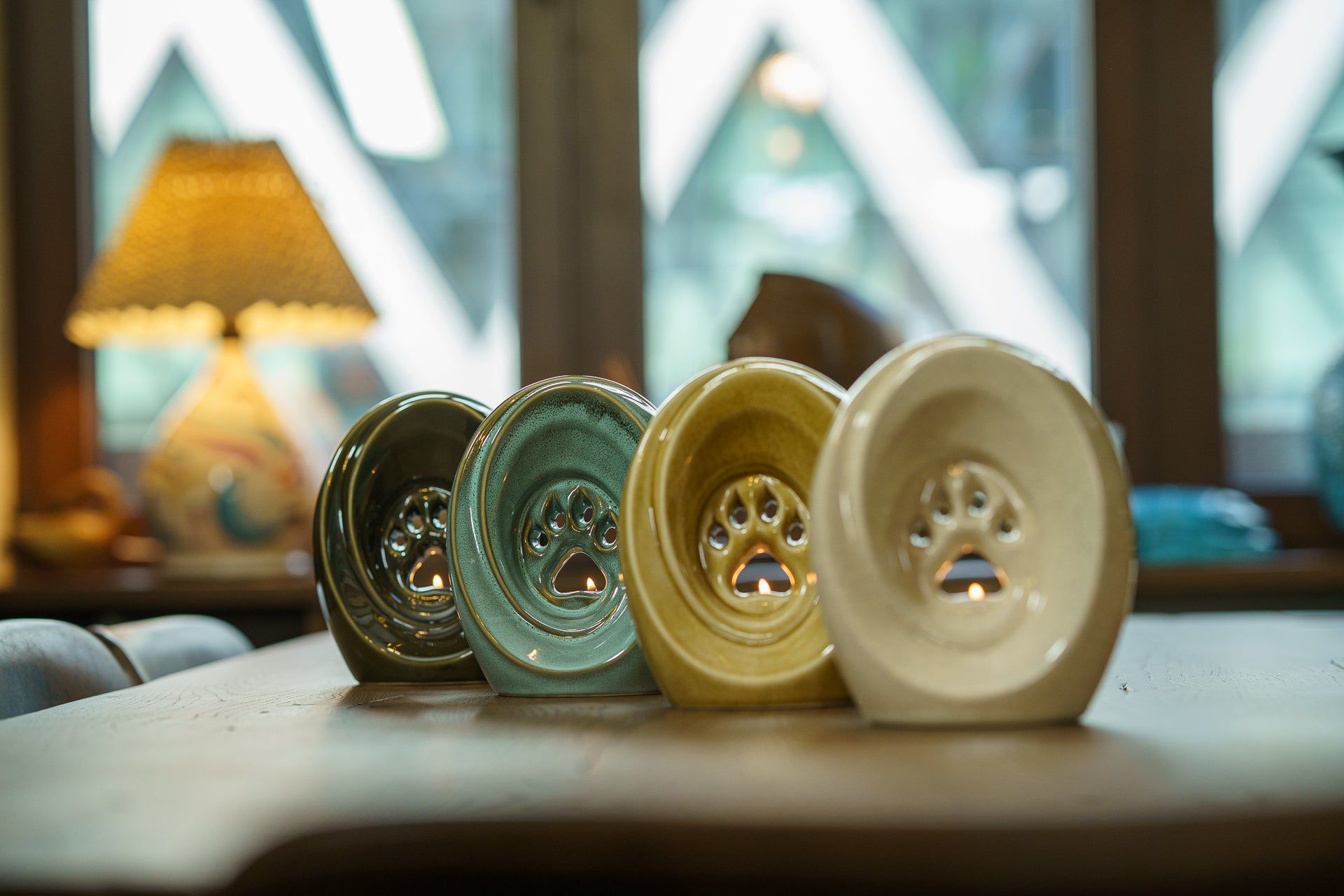 Pulvis Art Urns "Paw" Pet Memorial Bundle - 4 pcs. | Handmade