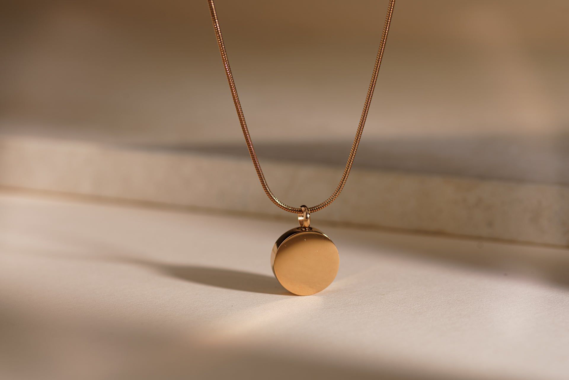 Pet Cremation Necklace – Paw | Stainless Steel | Memorial Jewelry | Brass Finish - Pulvis Art Urns