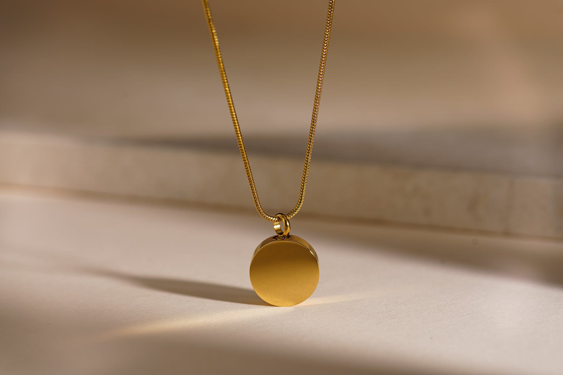 Pet Cremation Necklace – Paw | Stainless Steel | Memorial Jewelry | Gold Finish - Pulvis Art Urns