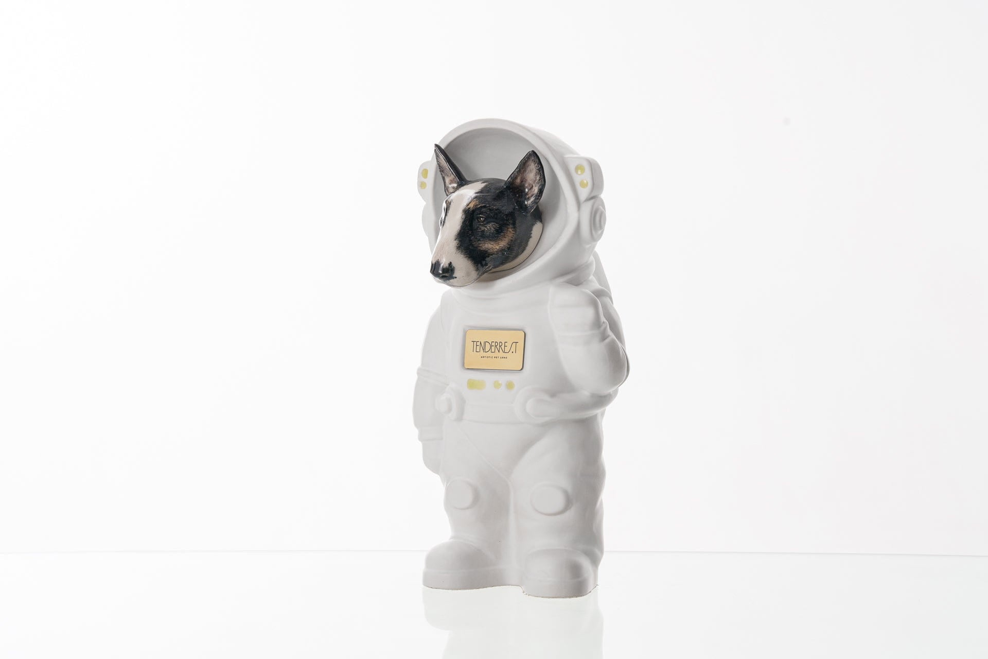 Pulvis Art Urns Pet Cremation Urn White Matte / CUSTOM (by photo) / No Dog Cremation Urn Bull Terrier - Customizable Figure | Pet Urn