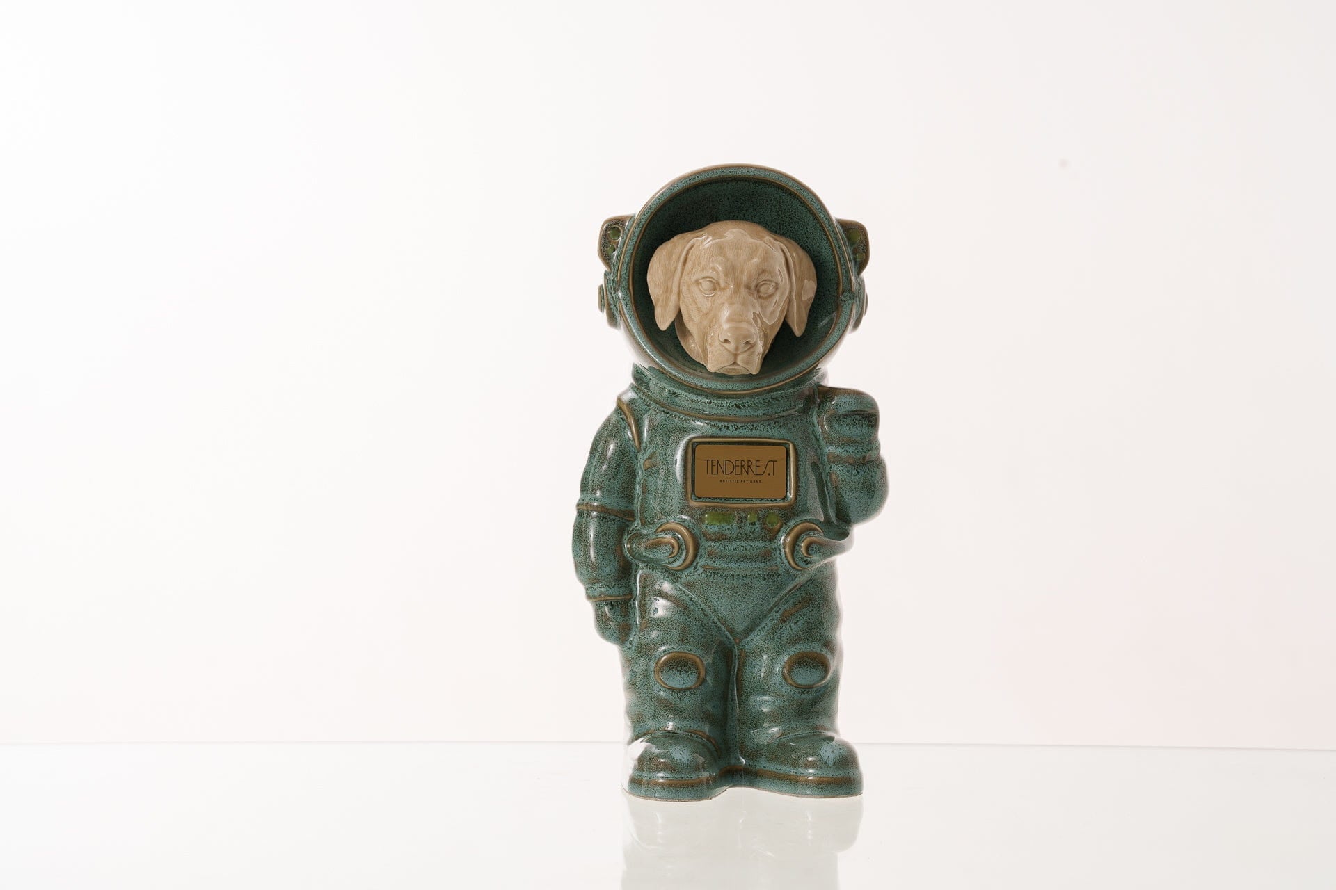 Pulvis Art Urns Pet Cremation Urn Oily Green / Beige / No Dog Cremation Urn Labrador - Customizable Figure | Handmade Pet Urn