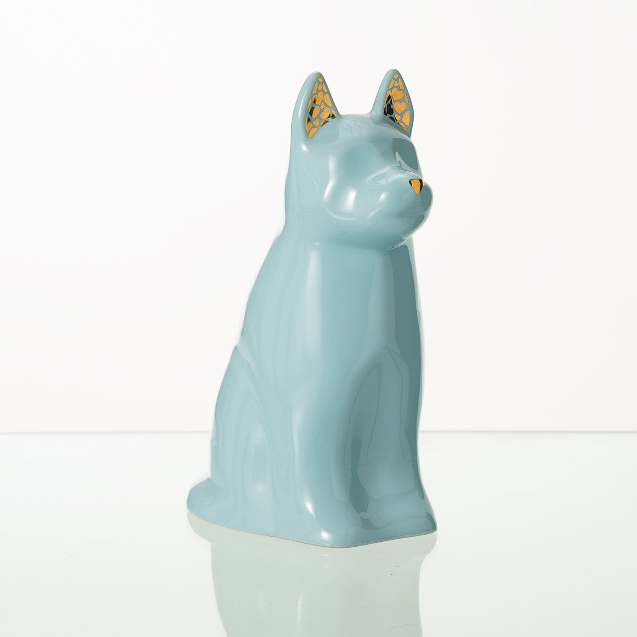 "Barkley" Pet Urn for Dog - Baby Blue | Ceramic | Handmade - Pulvis Art Urns