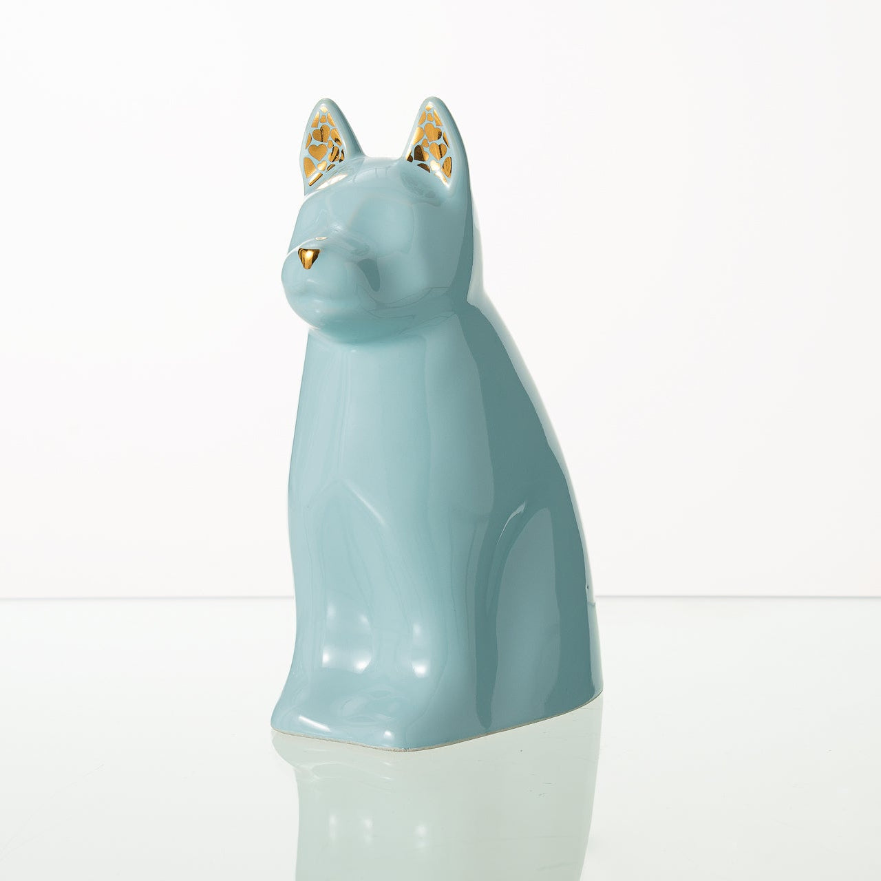 "Barkley" Pet Urn for Dog - Baby Blue | Ceramic | Handmade - Pulvis Art Urns