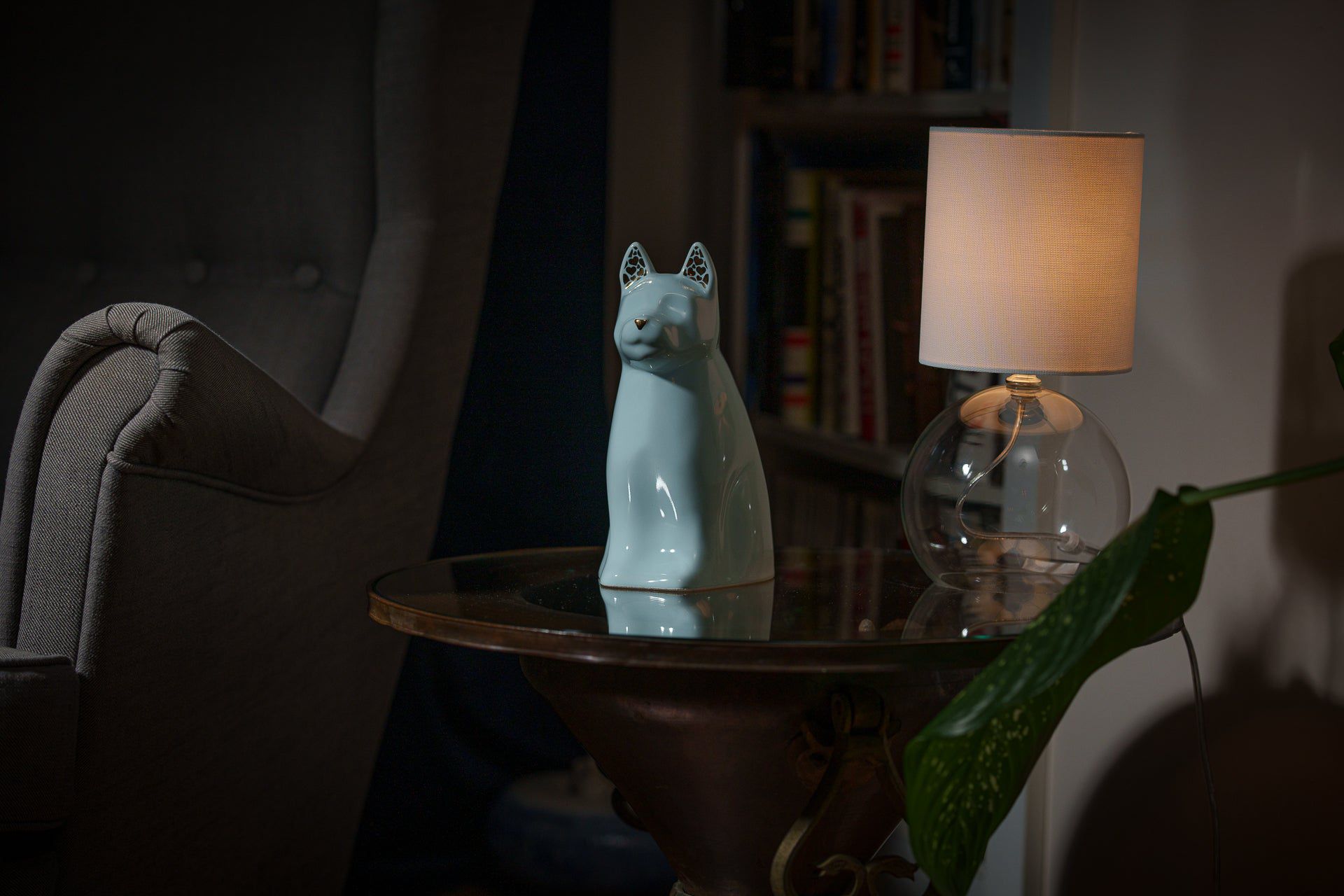 "Barkley" Pet Urn for Dog - Baby Blue | Ceramic | Handmade - Pulvis Art Urns